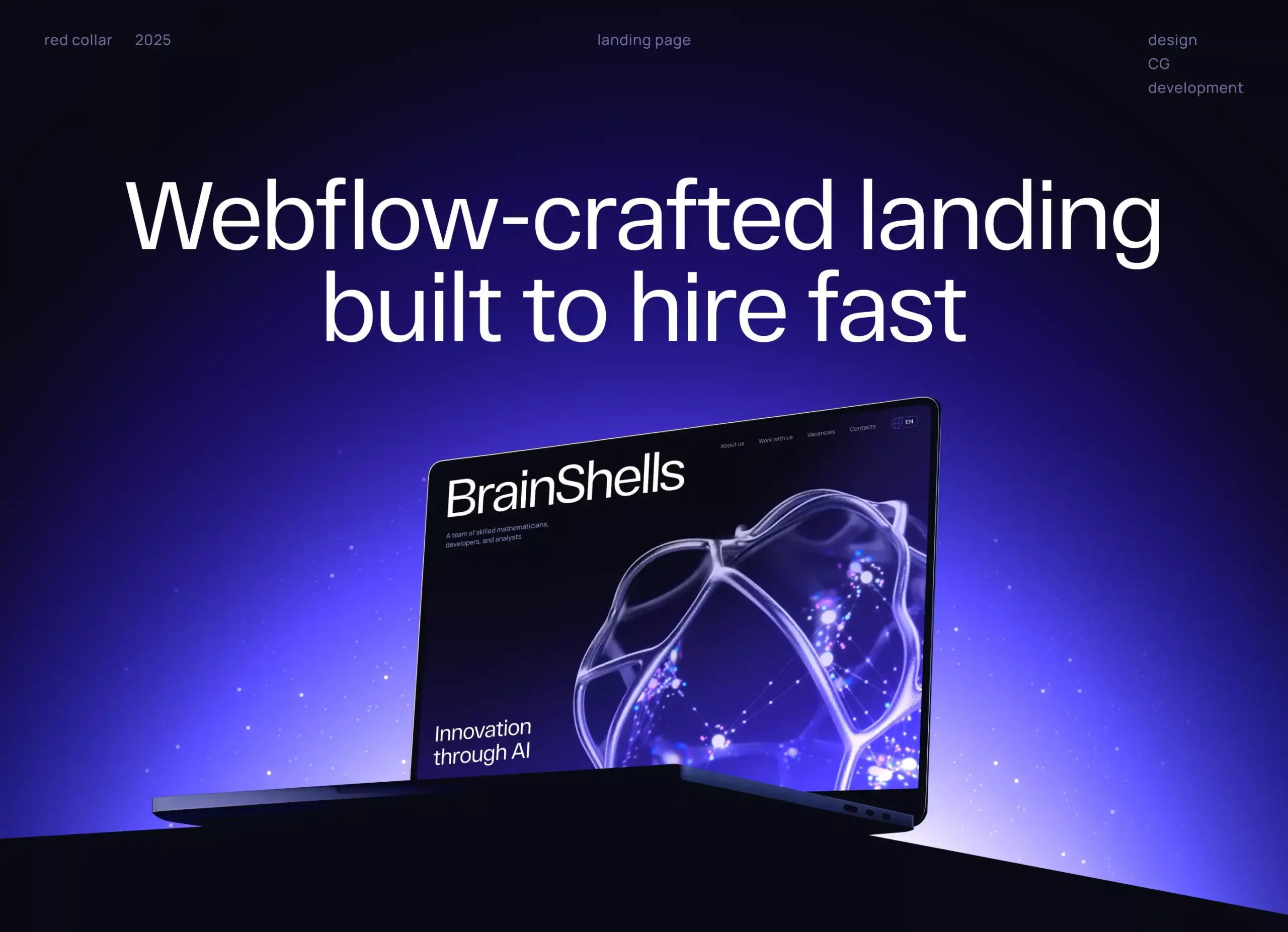 BrainShells: Webflow Landing for AI Talent Recruitment