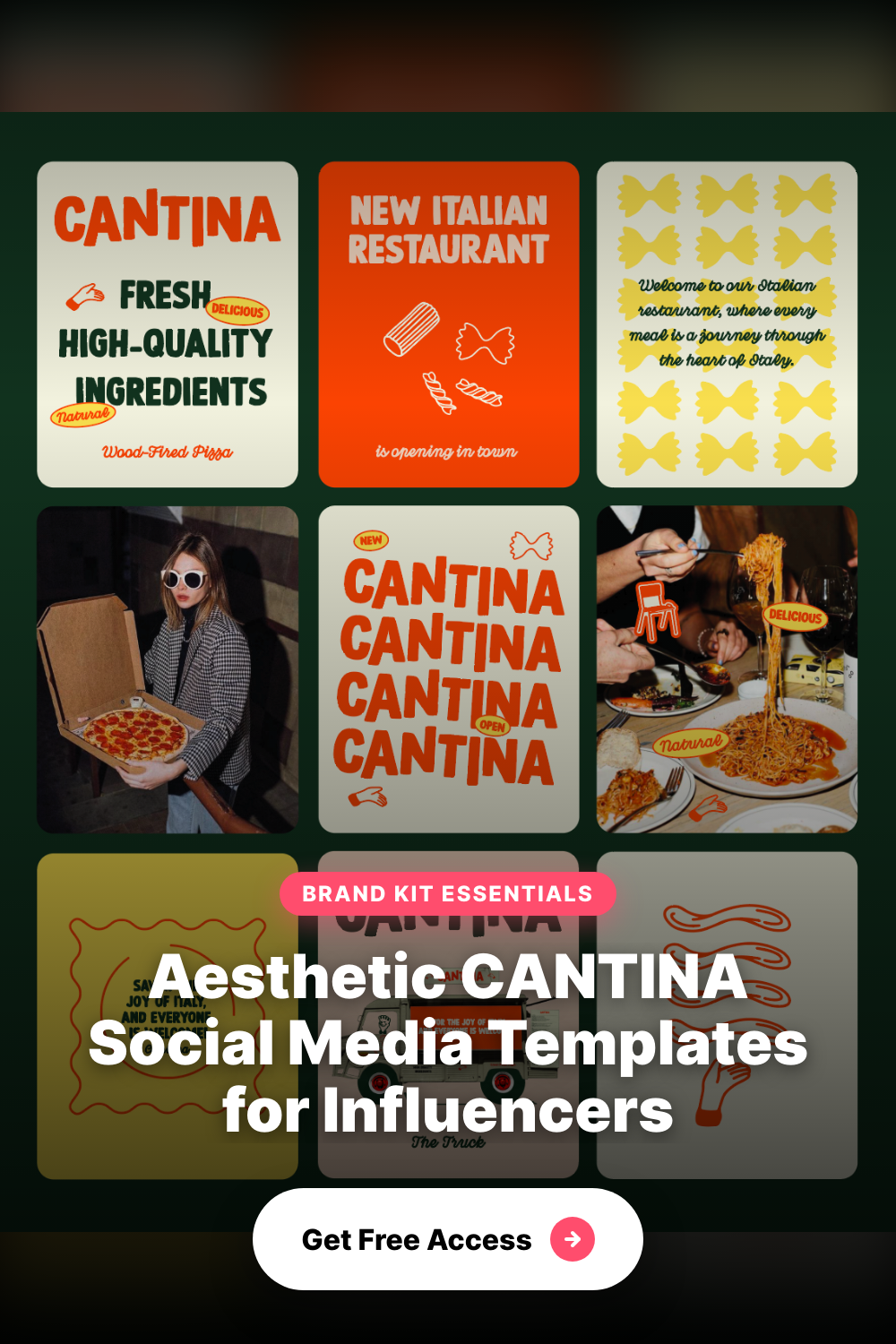Aesthetic CANTINA Social Media Templates for Influencers