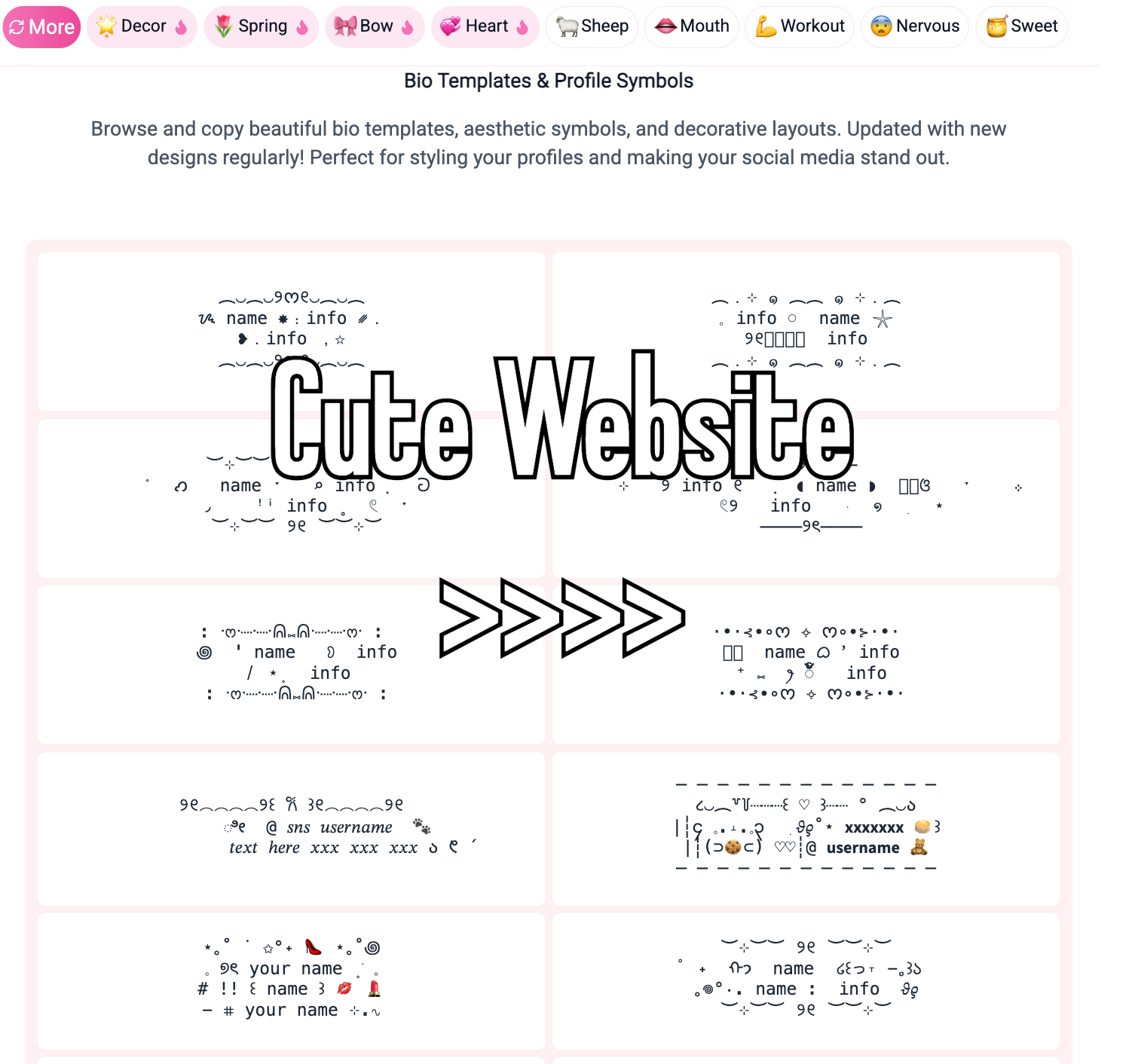 Cute Website for you