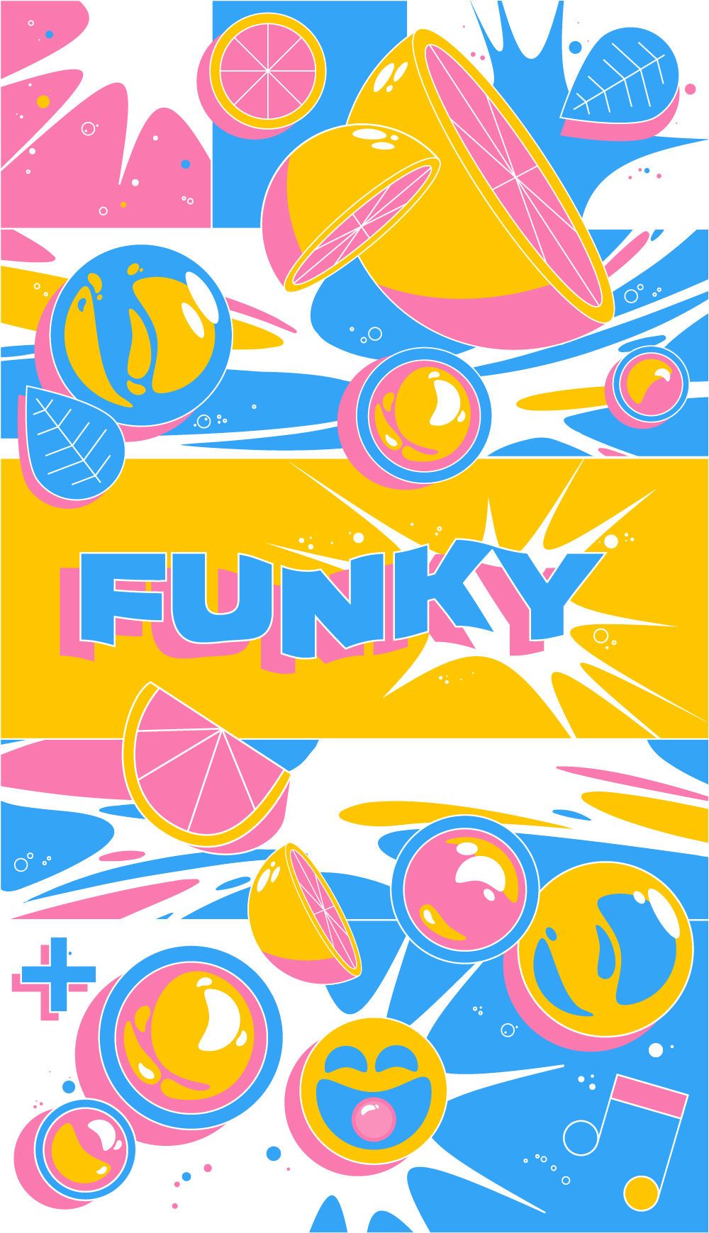 Funky Chewing Gum Branding | School Posters Design