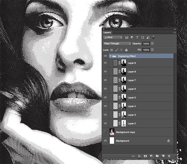 Free Engraved Illustration Effect Action for Photoshop
