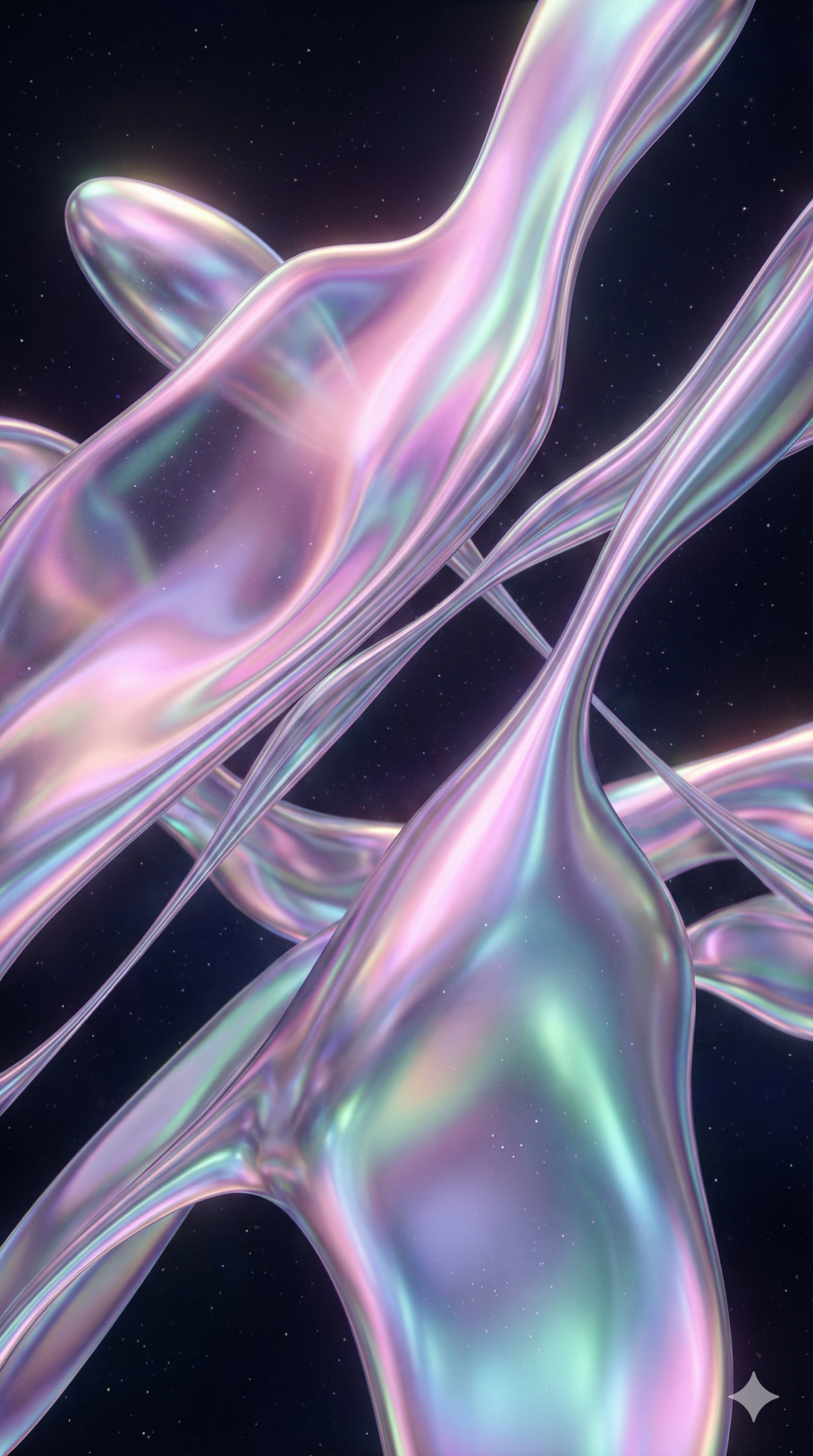2026 Design Trends: Liquid 3D Shapes | Aesthetic iPhone Wallpaper