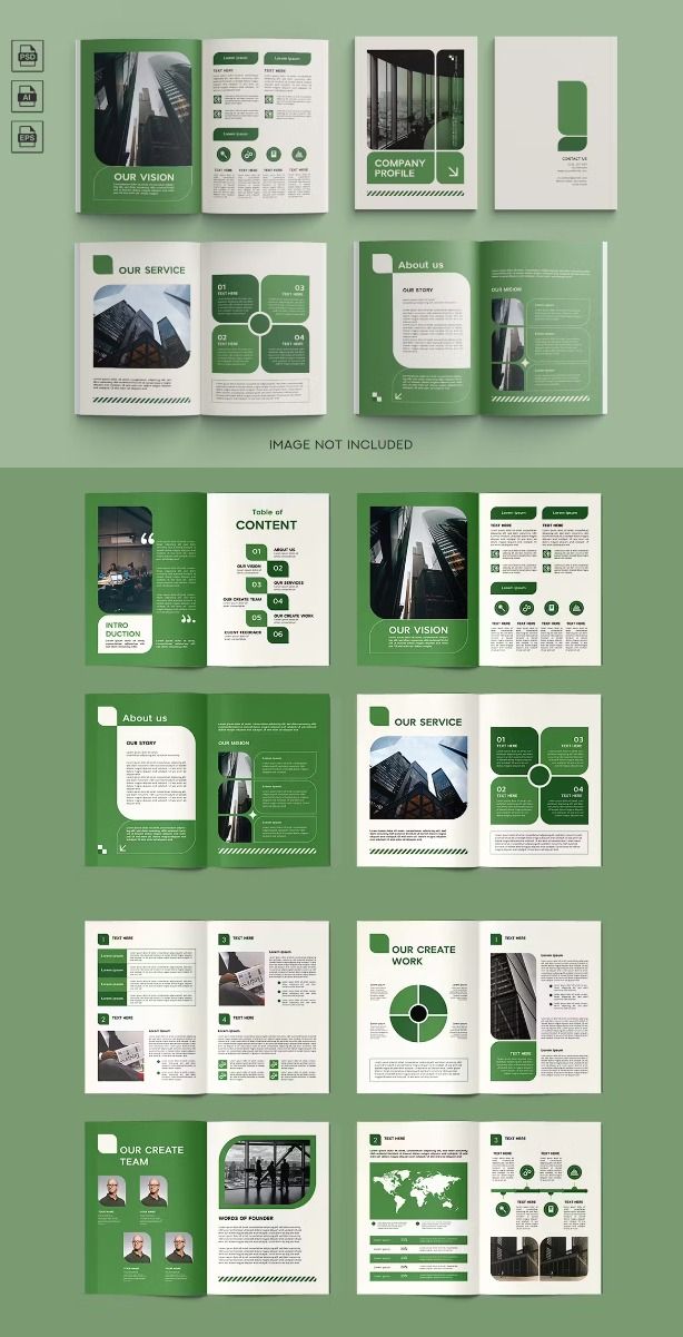 Company Profile Template AI, EPS, PSD