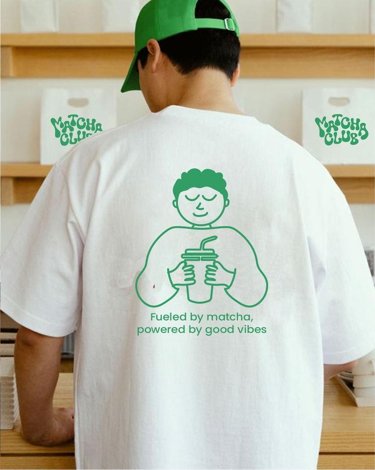 clean elegant adorable playful creative iconic matcha cafe branding mockup design