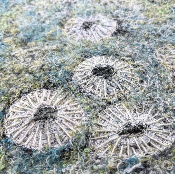 Coastal Dreams Textile Art Blue Haze