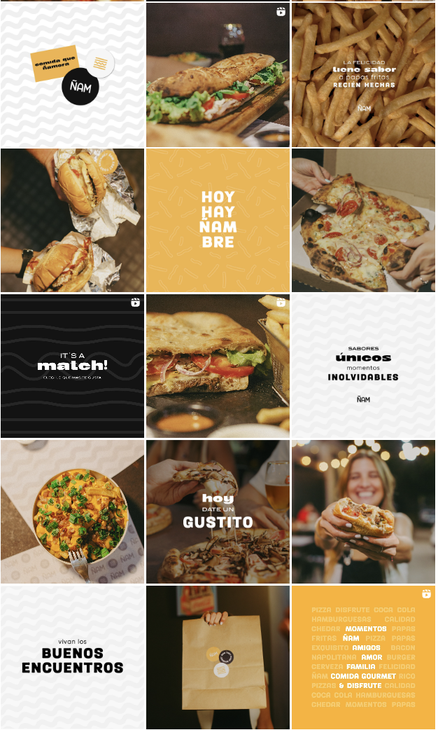 Feed de instagram comida rapida