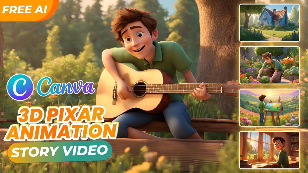 Full Course – How to Create 3D AI Animated Story Videos with Canva AI