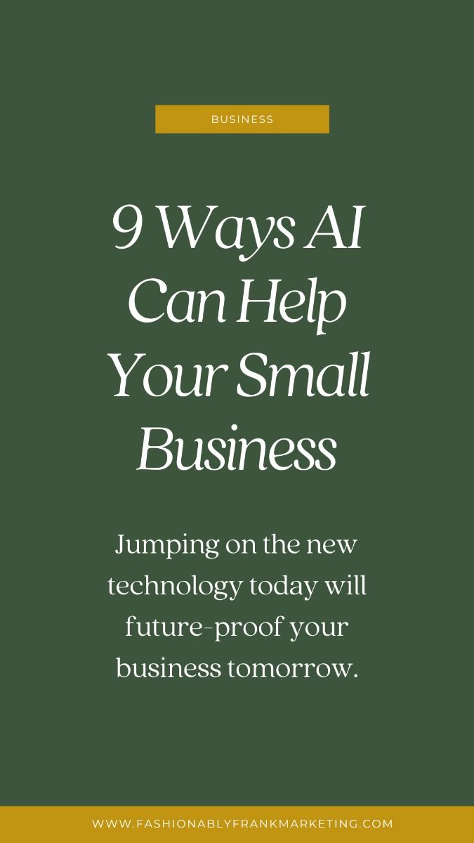 9 Ways AI Can Help Your Small Business