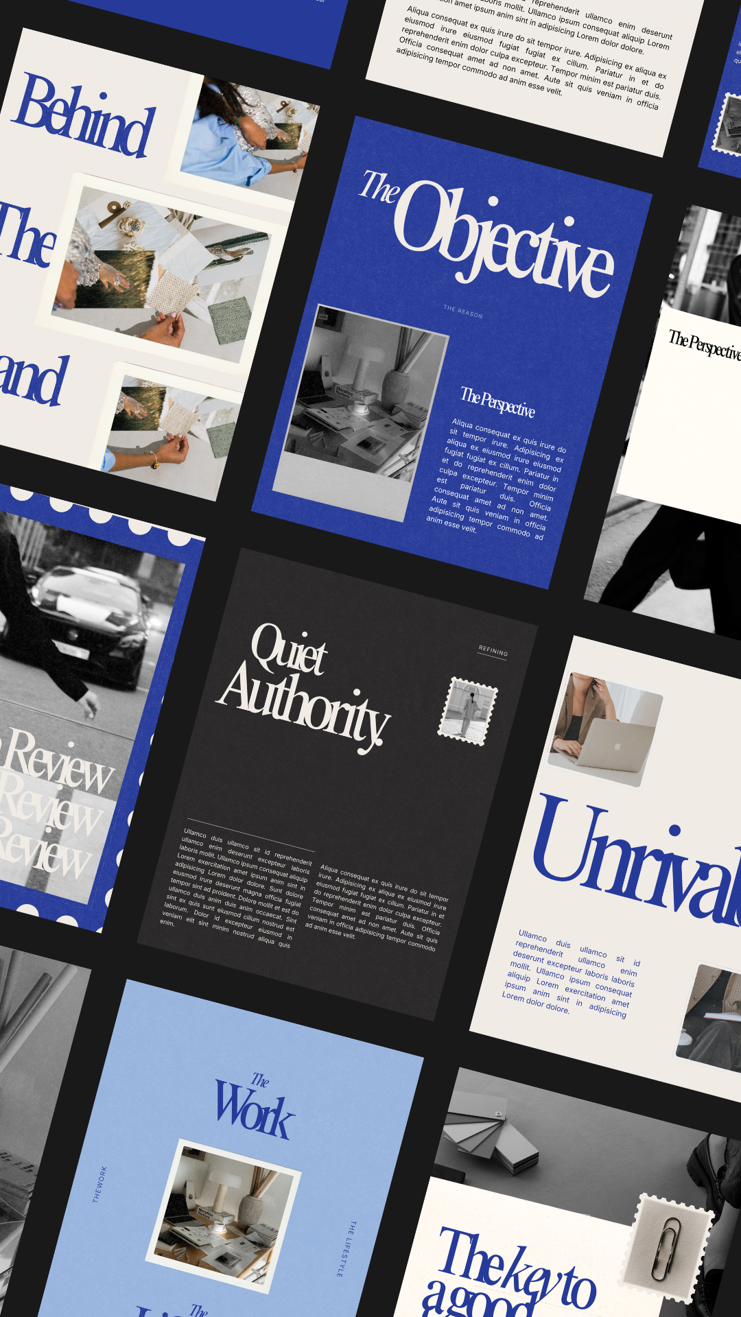 Sophisticated  Elevated Blue and Cream Social Media Templates | Brand Designer