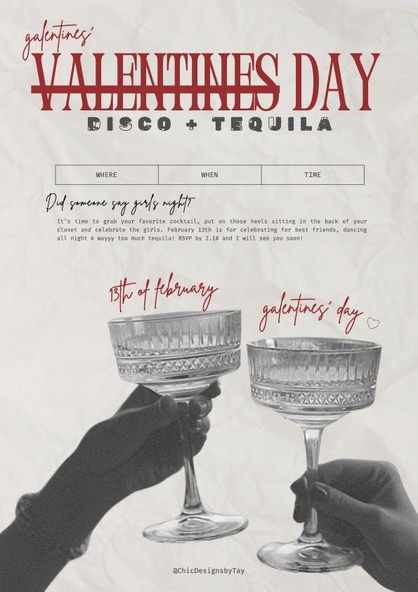 Invitation de la Saint-Valentin