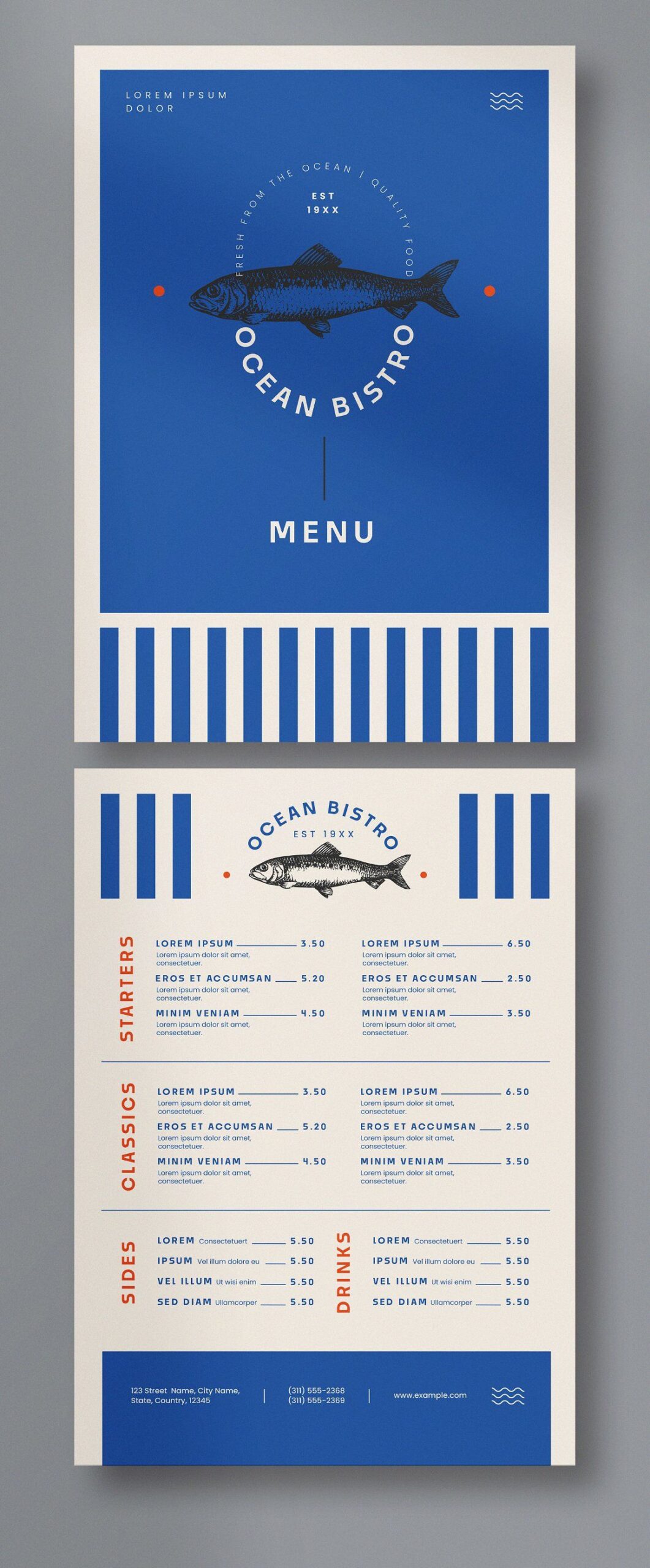 Illustrative Donut Food Menu