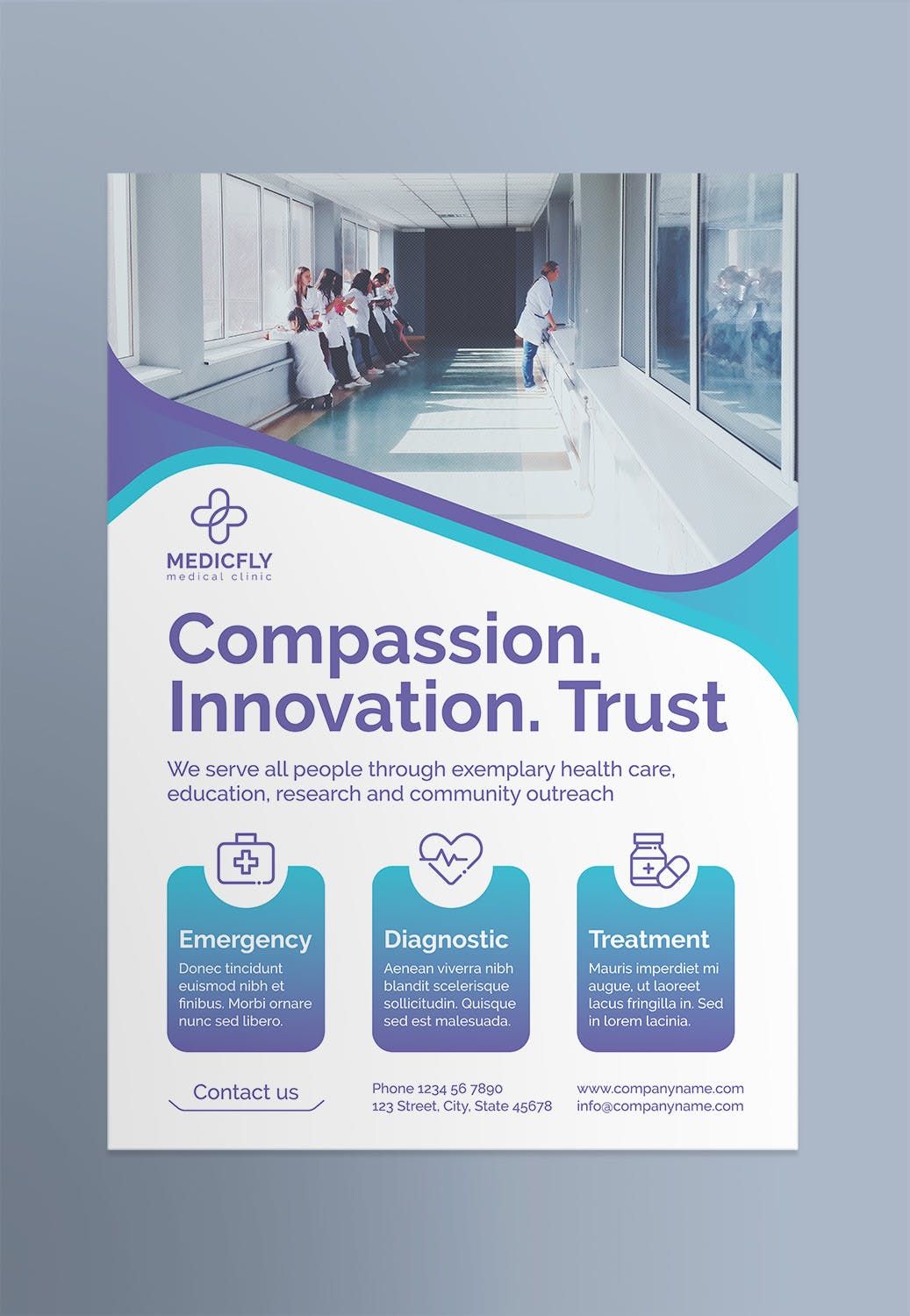 Medical Clinic Poster Template AI, EPS, INDD, PSD