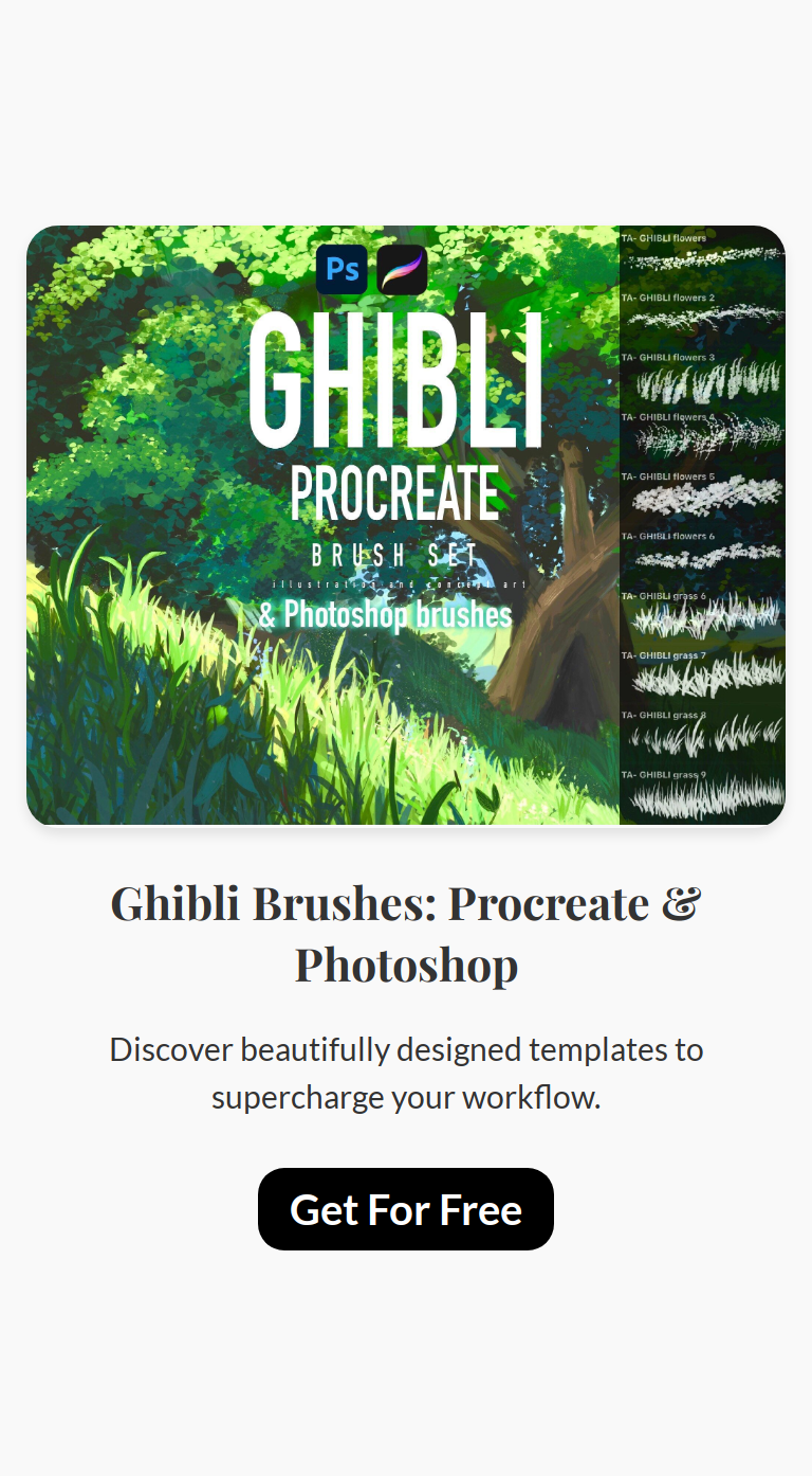 Ghibli-Inspired Photoshop & Procreate Brushes for Stunning Digital Art