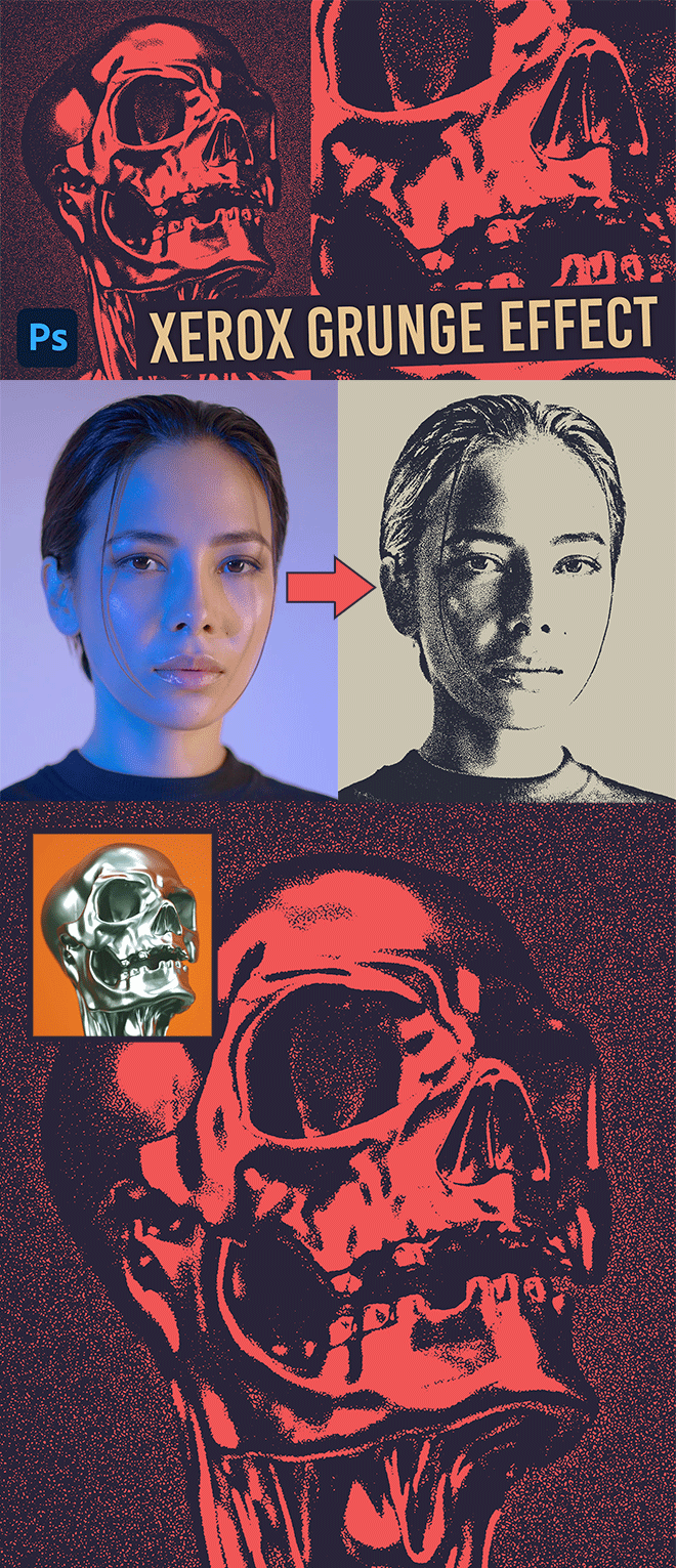 Grainy Xerox Grunge Effect Photoshop Tutorial