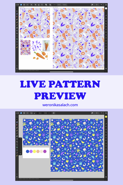 Affinity Designer Repeat Patterns With a Live Pattern Preview  — Weronika Salach | illustration design pattern
