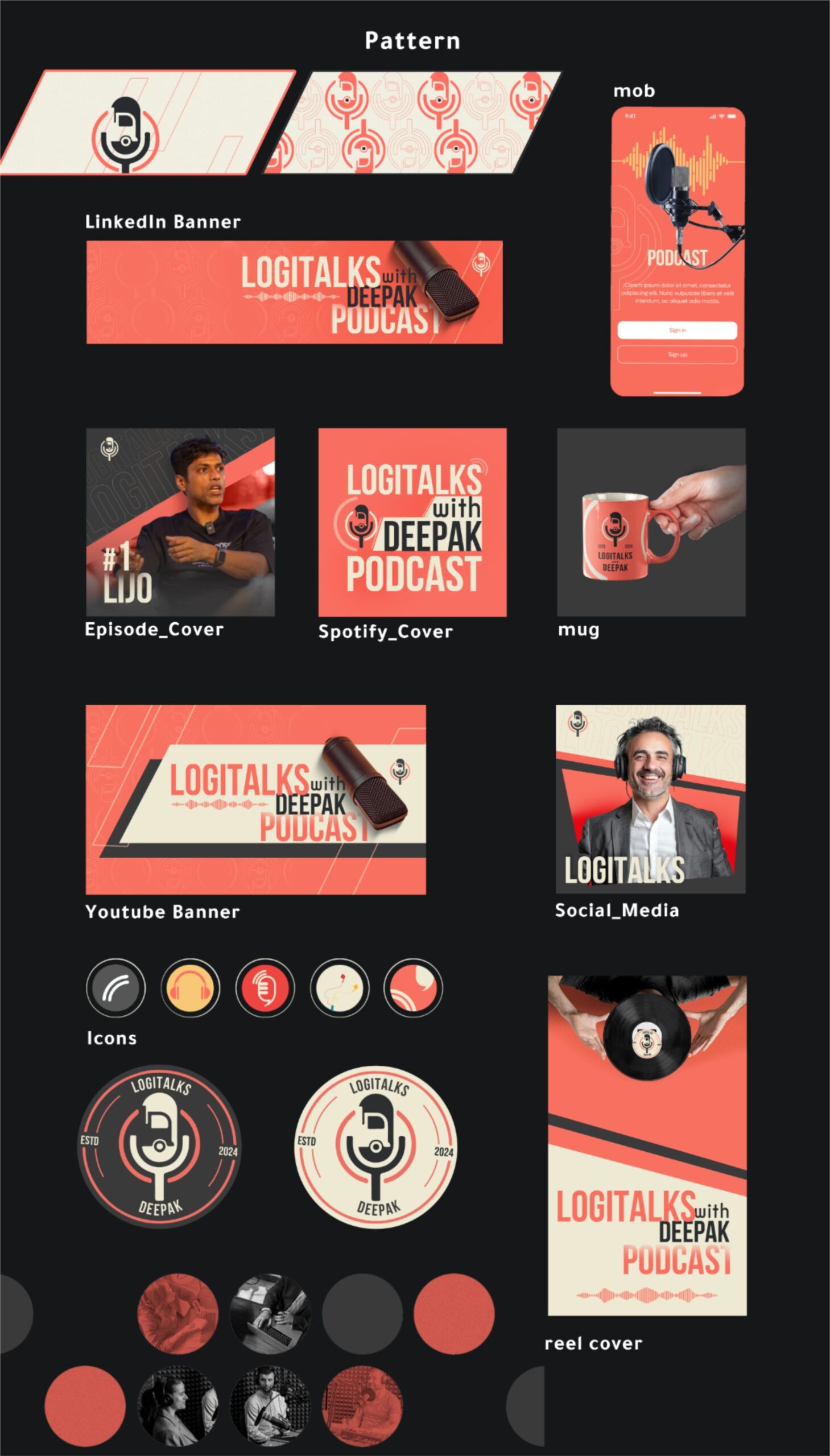 Logitalks  Video Advertising Logo & Brand Identity Design