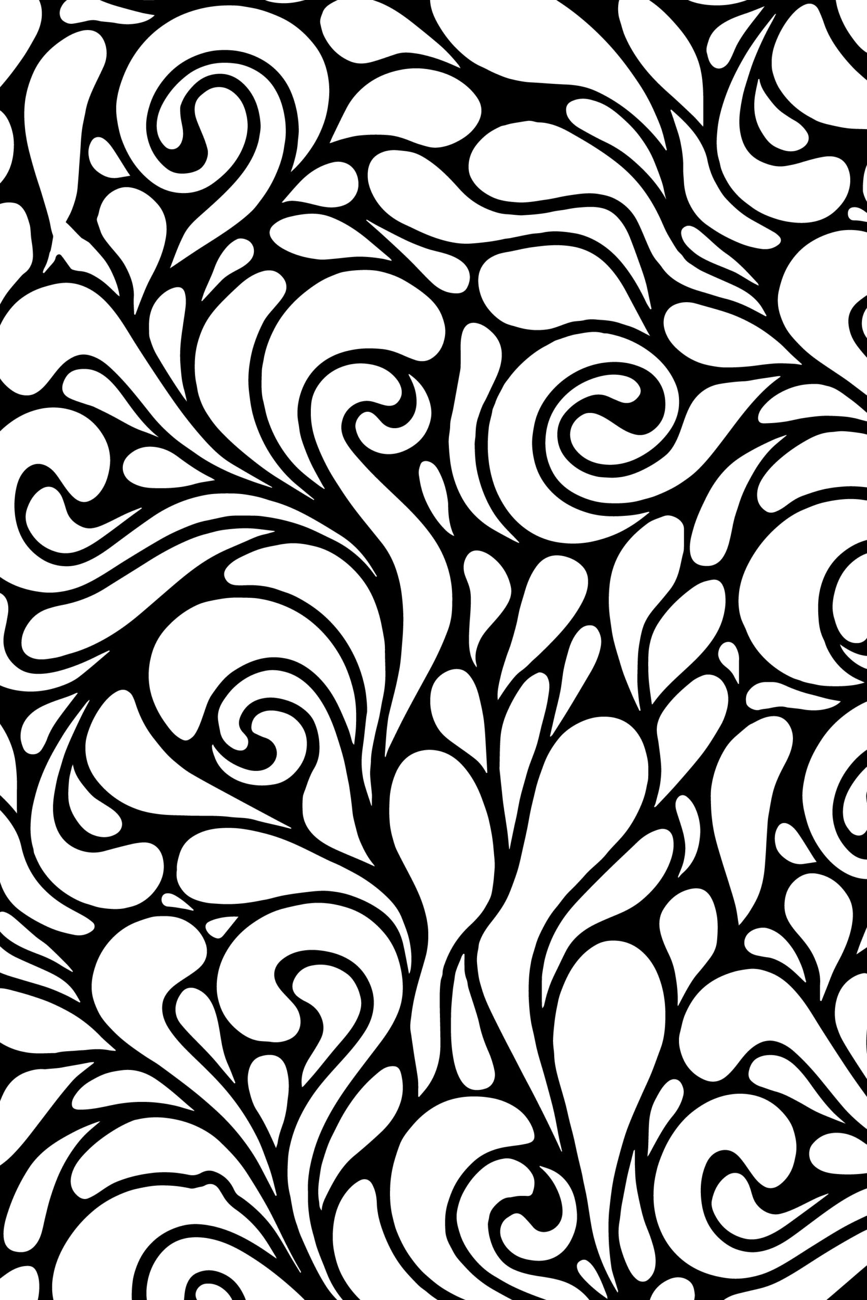 Black & White Swirl Pattern 🌀 – Abstract Graphic Design