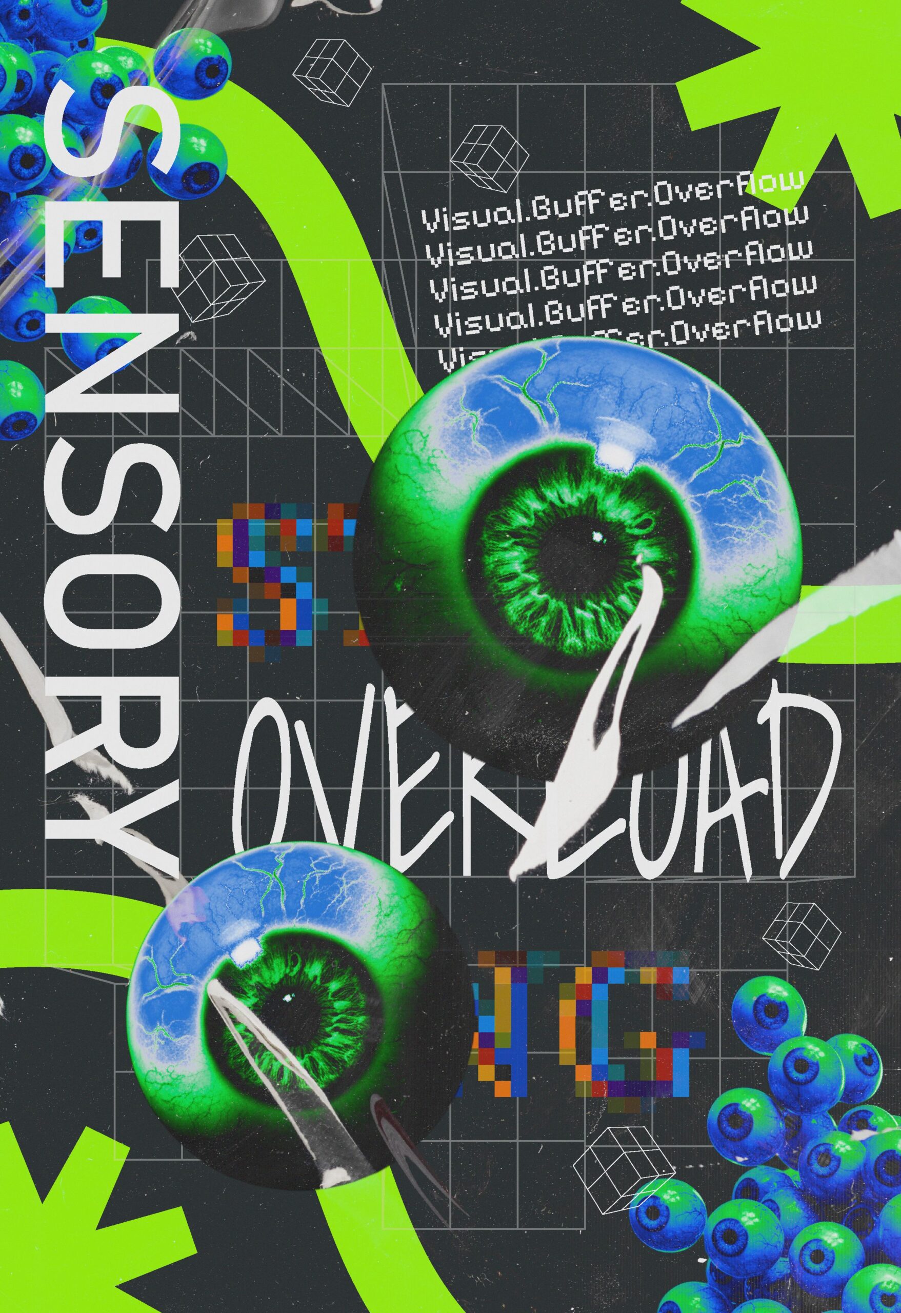 VISUAL BUFFER OVERFLOW  | Acid Graphics Poster Design