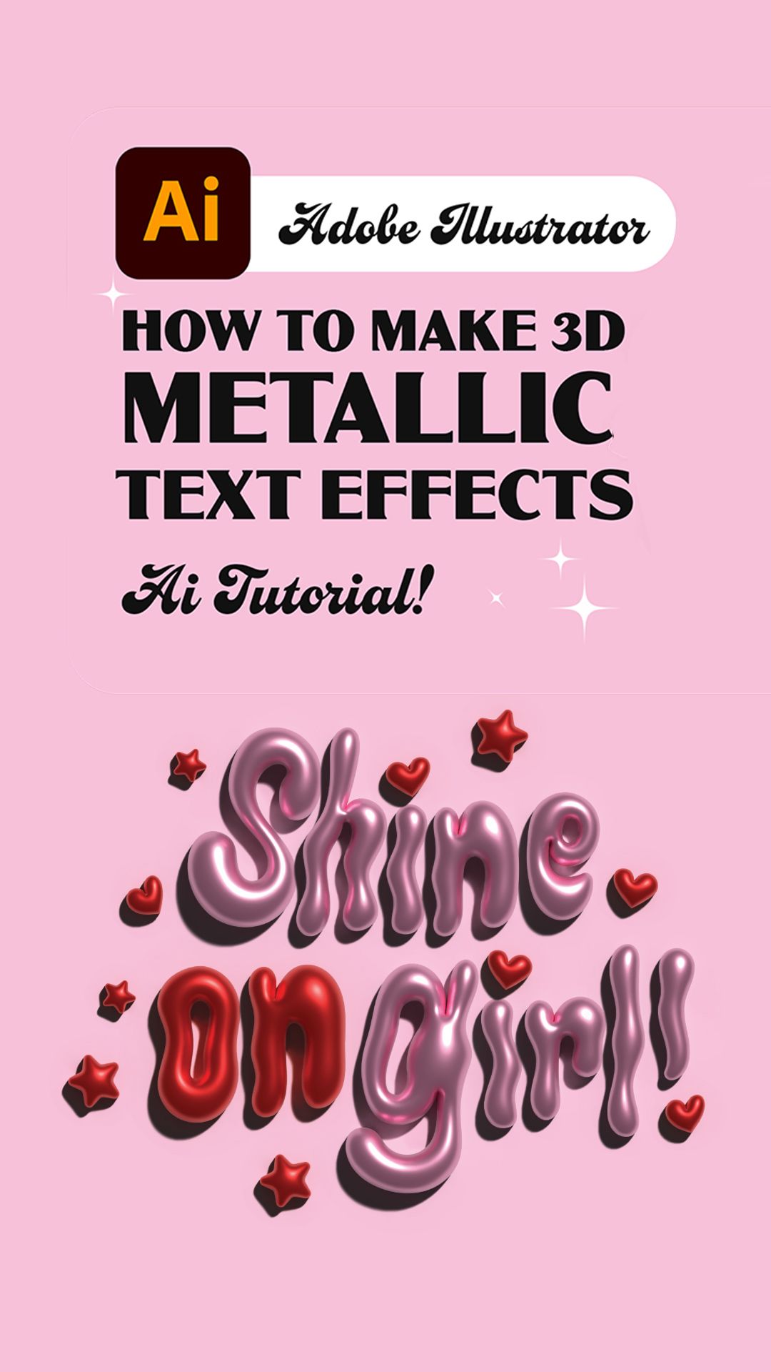 Make 3D Metallic Text in Adobe Illustrator