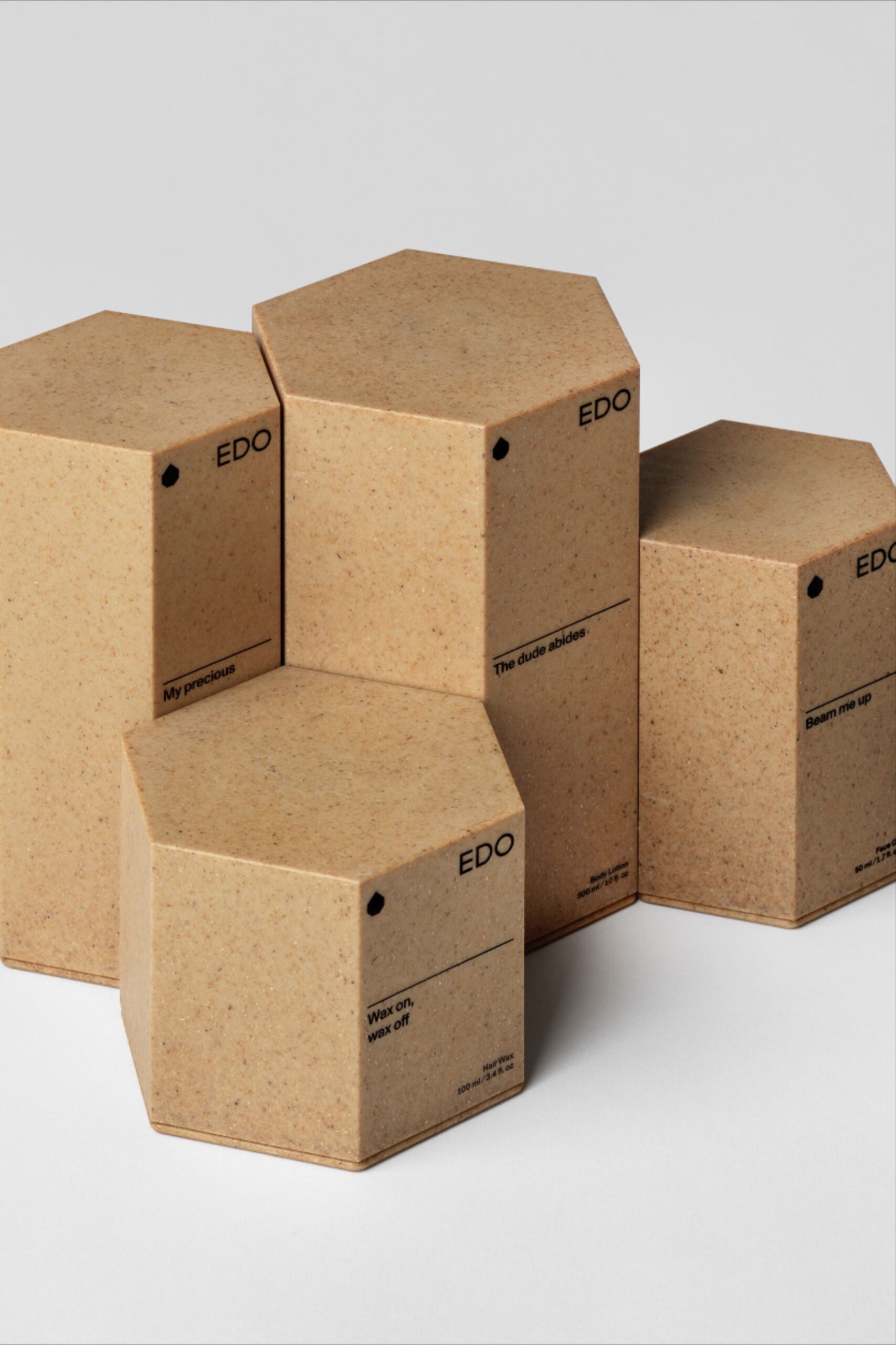 Custom-Made Cellulose Packaging For Men’s Skincare Brand EDO