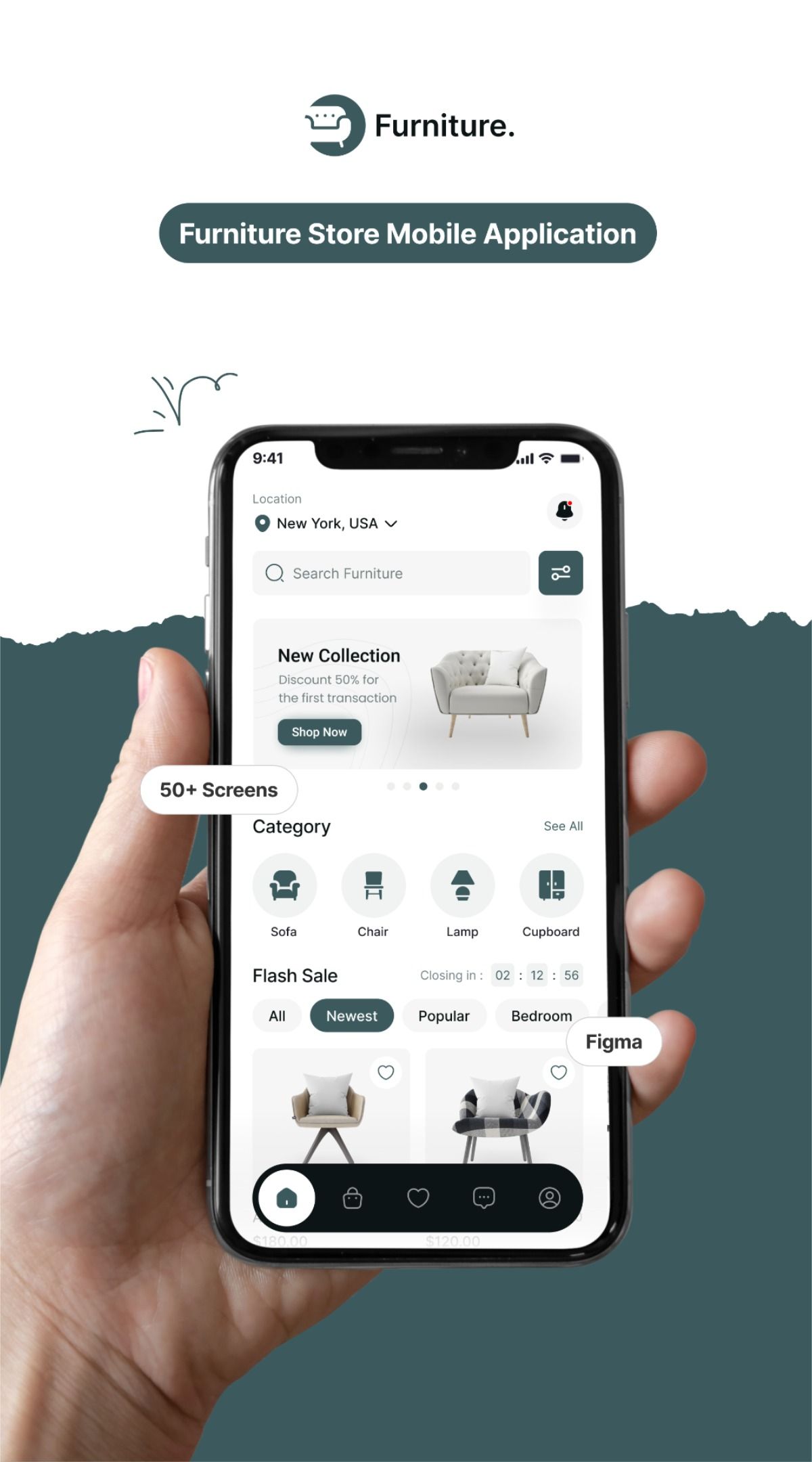 Furniture Store Ecommerce Mobile App UIUX Design | App Design | UI Design