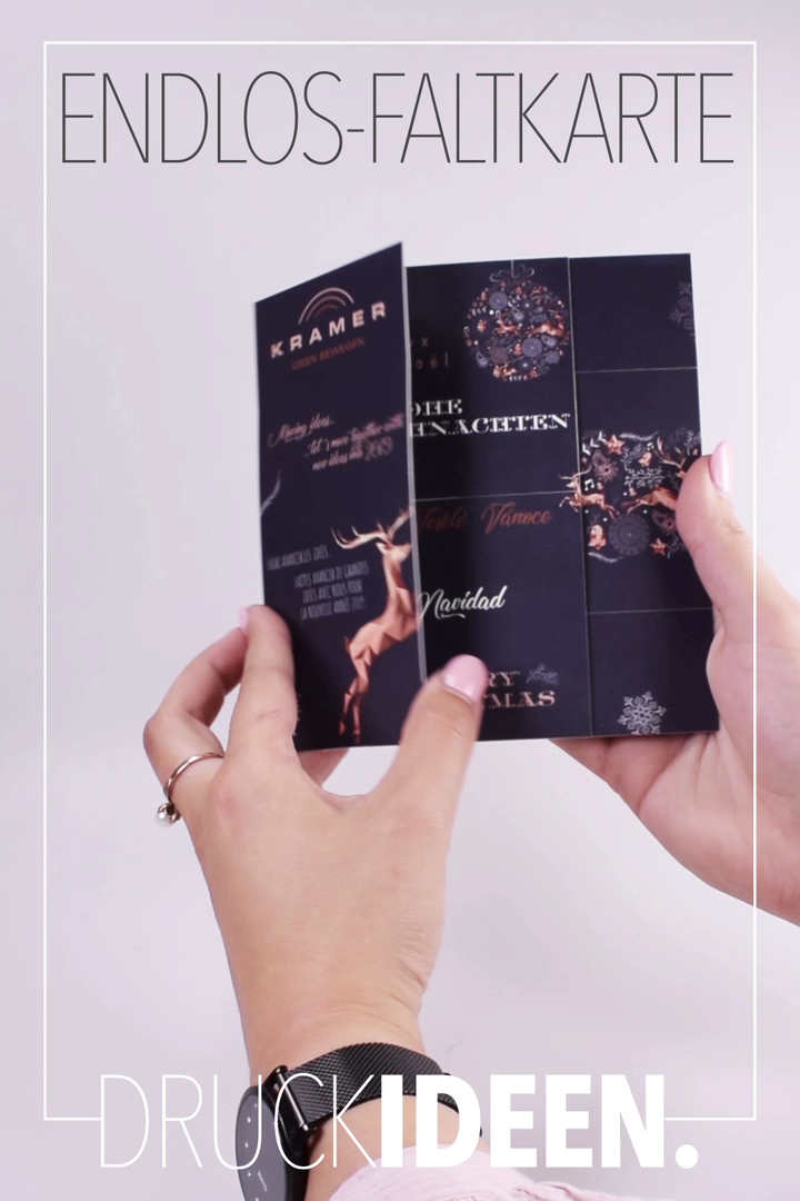 DRUCKIDEEN. Endlos-Faltkarte