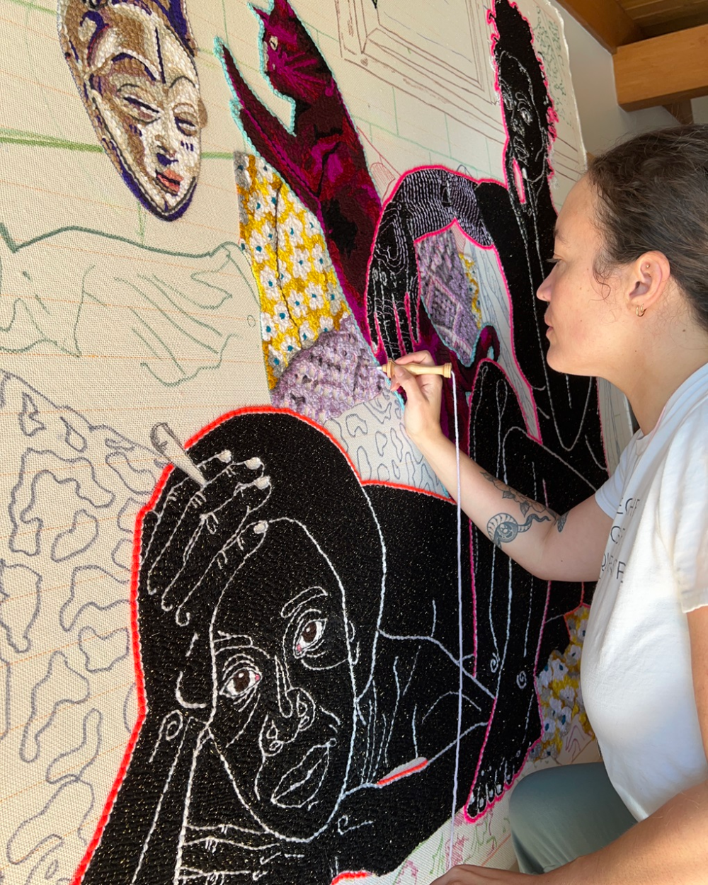 Simone Elizabeth Saunders: Stitching for the sisterhood – TextileArtist