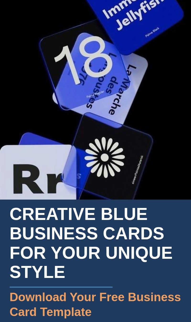 Creative Blue Business Cards for Your Unique Style
