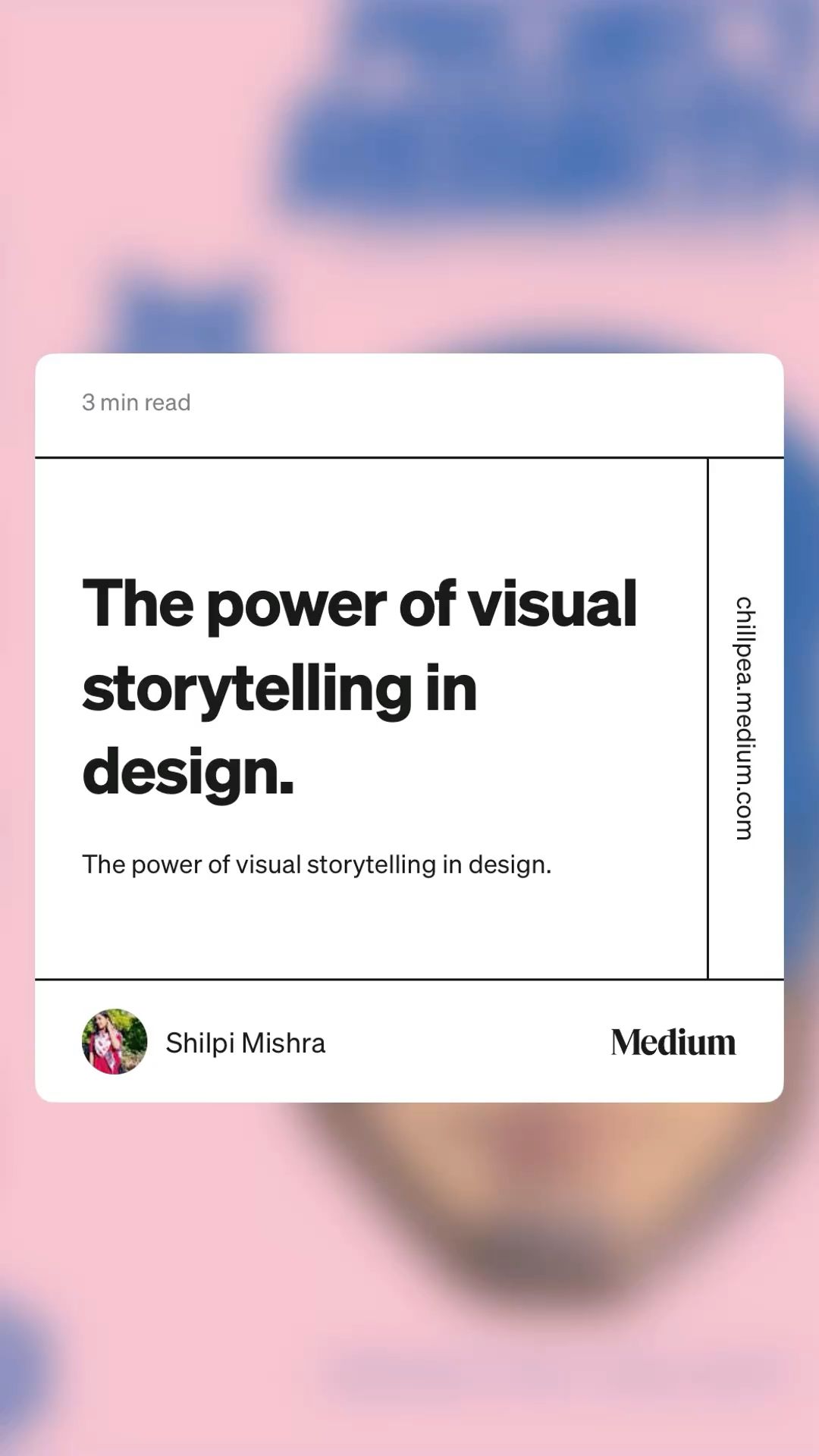 The power of visual storytelling in design.