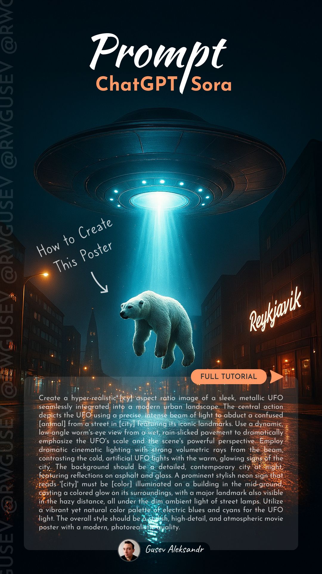 ChatGPT & Sora Prompt: UFO Animal Abduction