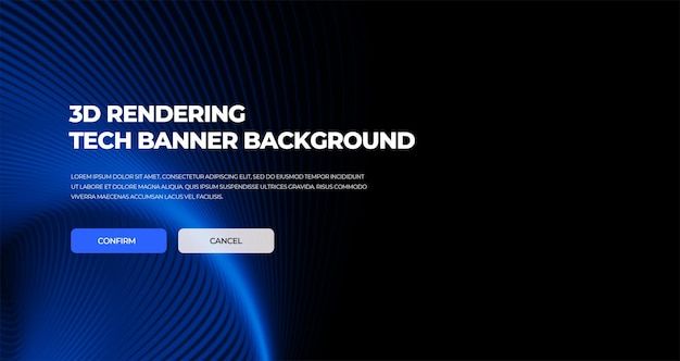 Abstract website scifi tech banner background | Premium PSD