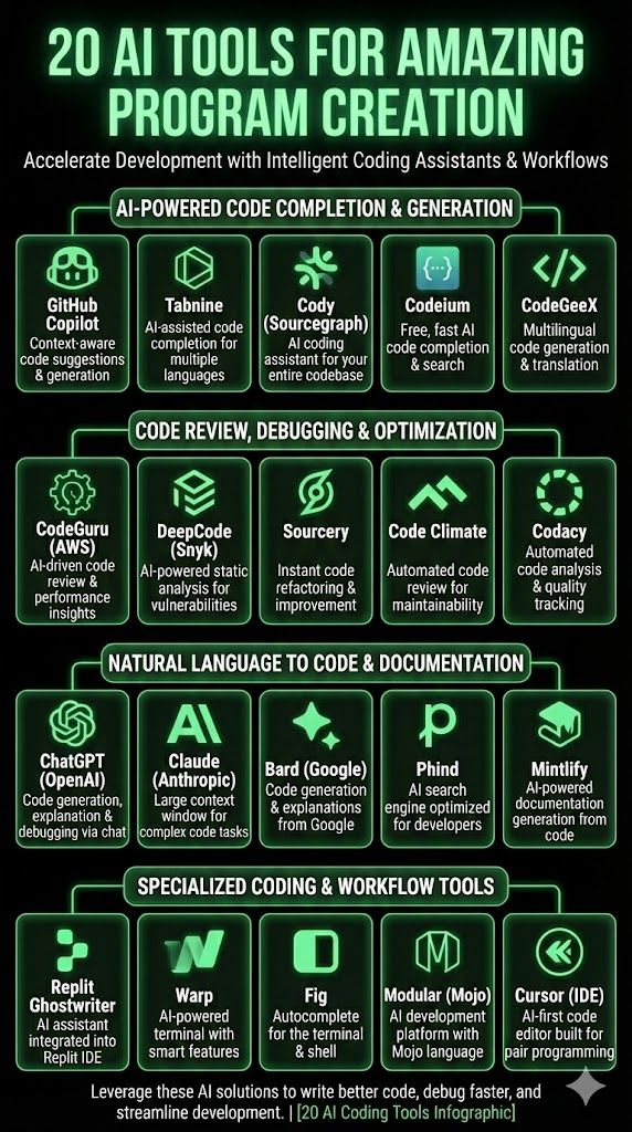 20 AI Tools for Amazing Program Creation