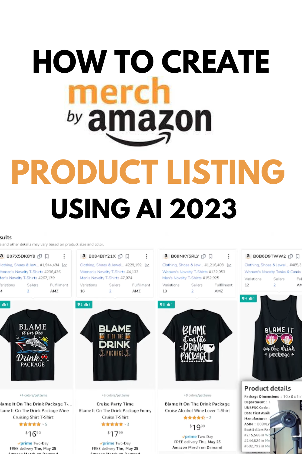 How To Create Merch By Amazon Product Listing Using AI 2023
