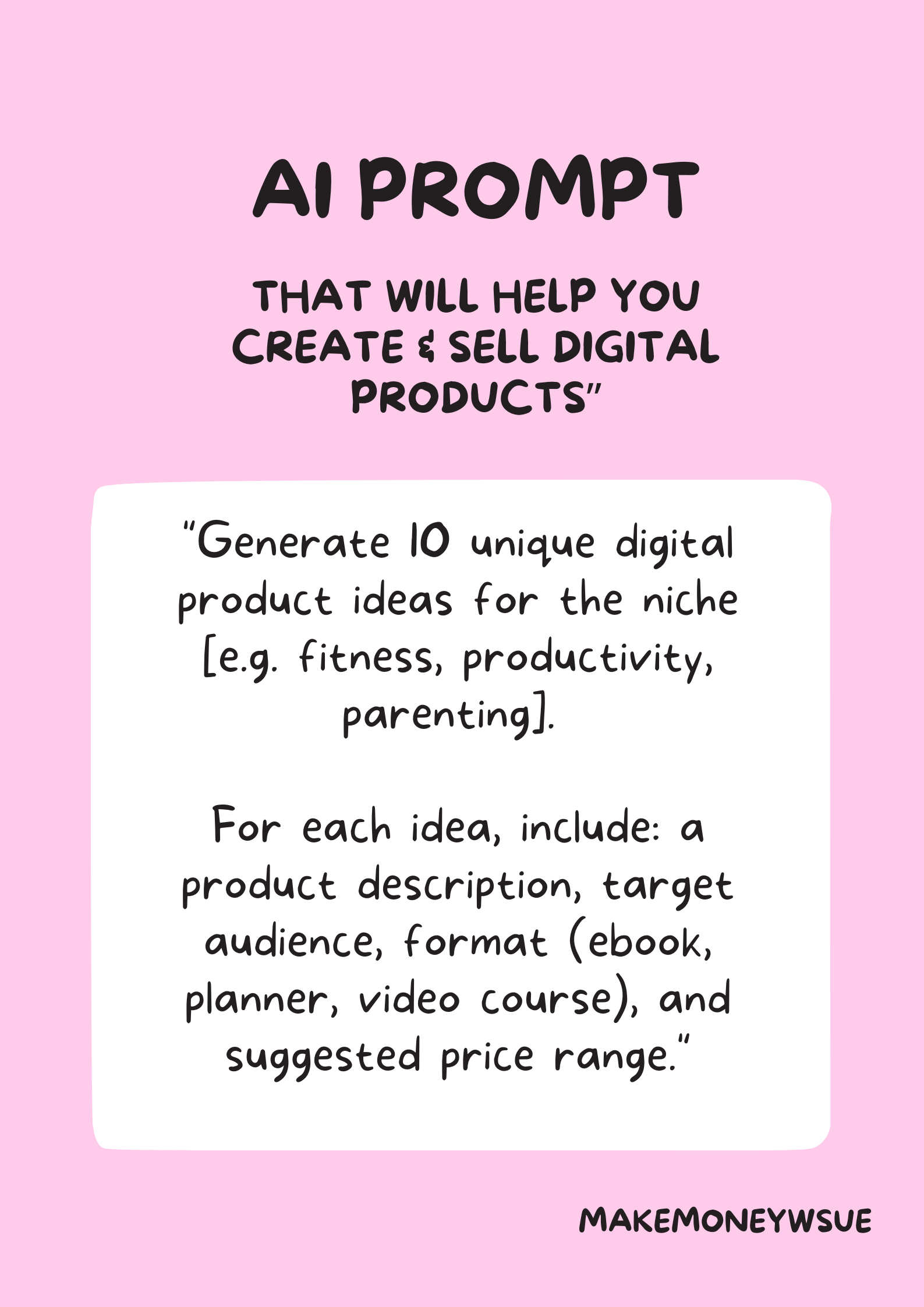 AI Prompt for Creating Digital Products