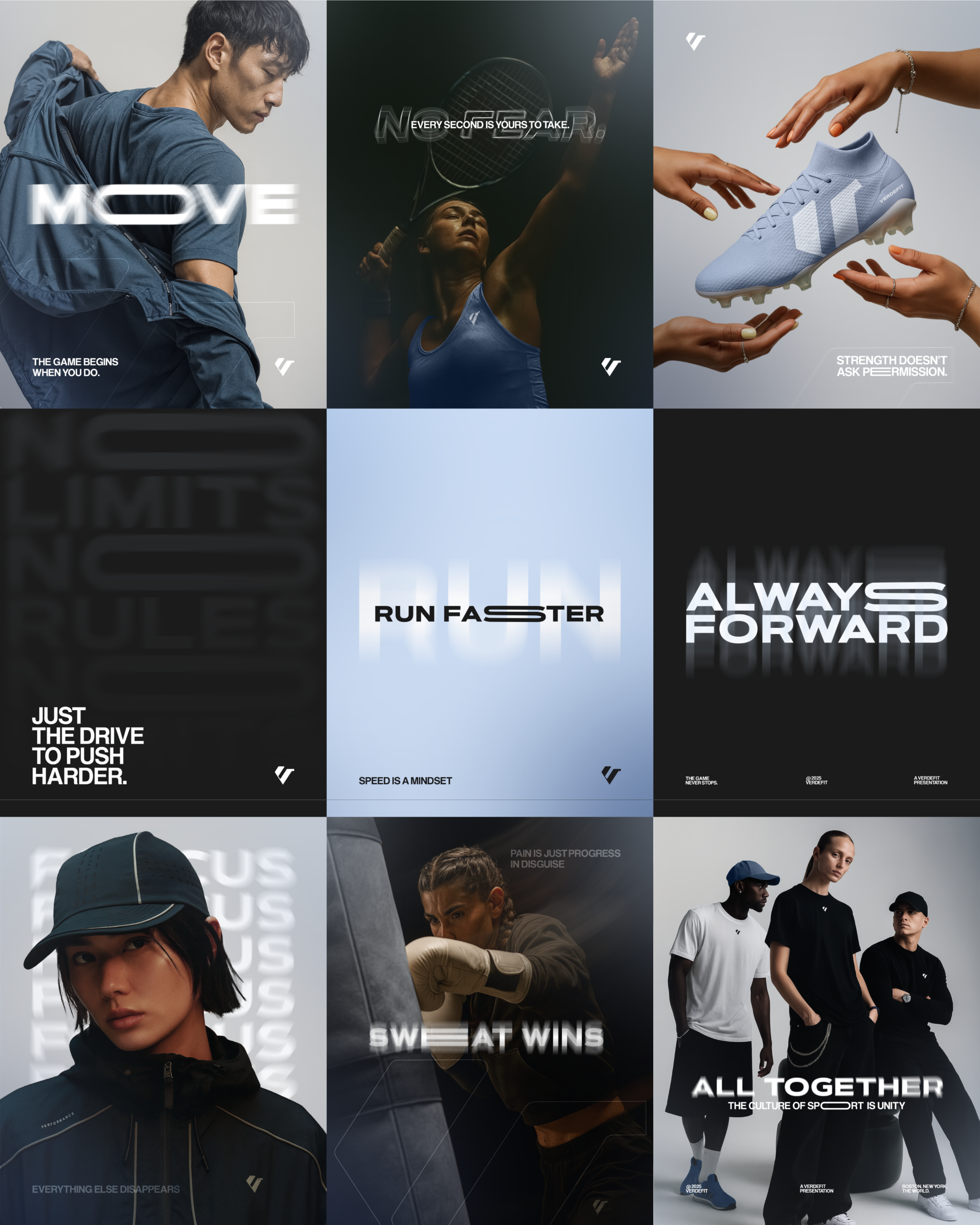 Dynamic Sportswear Social Media Concept Design for Active Brands