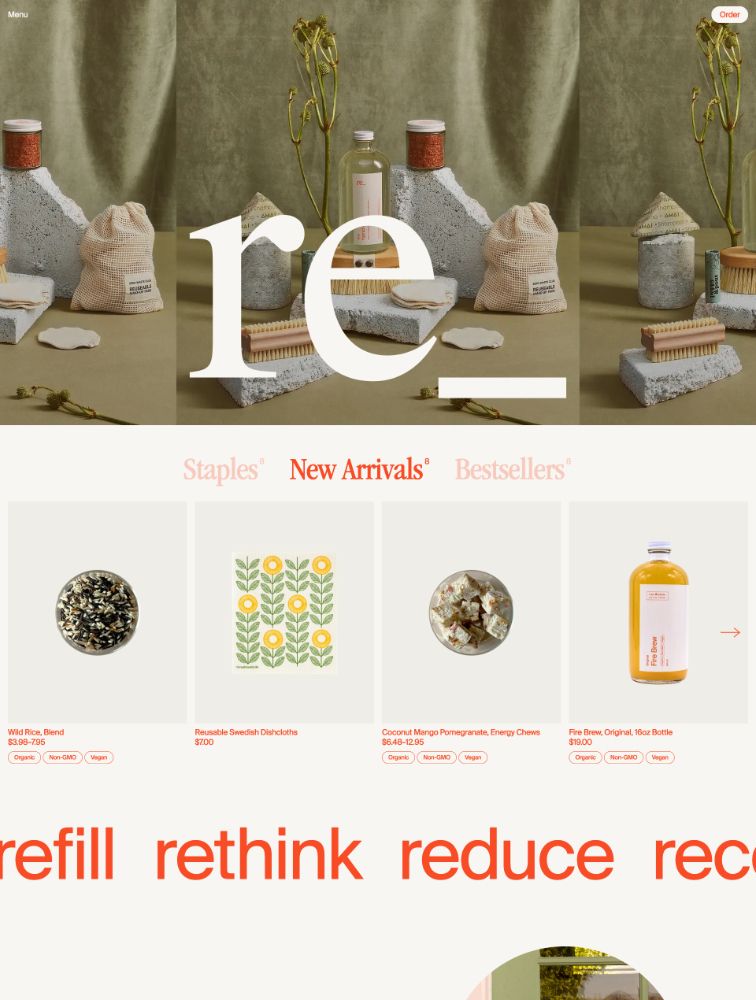 re_ – Landing Page Design | Lapa Ninja