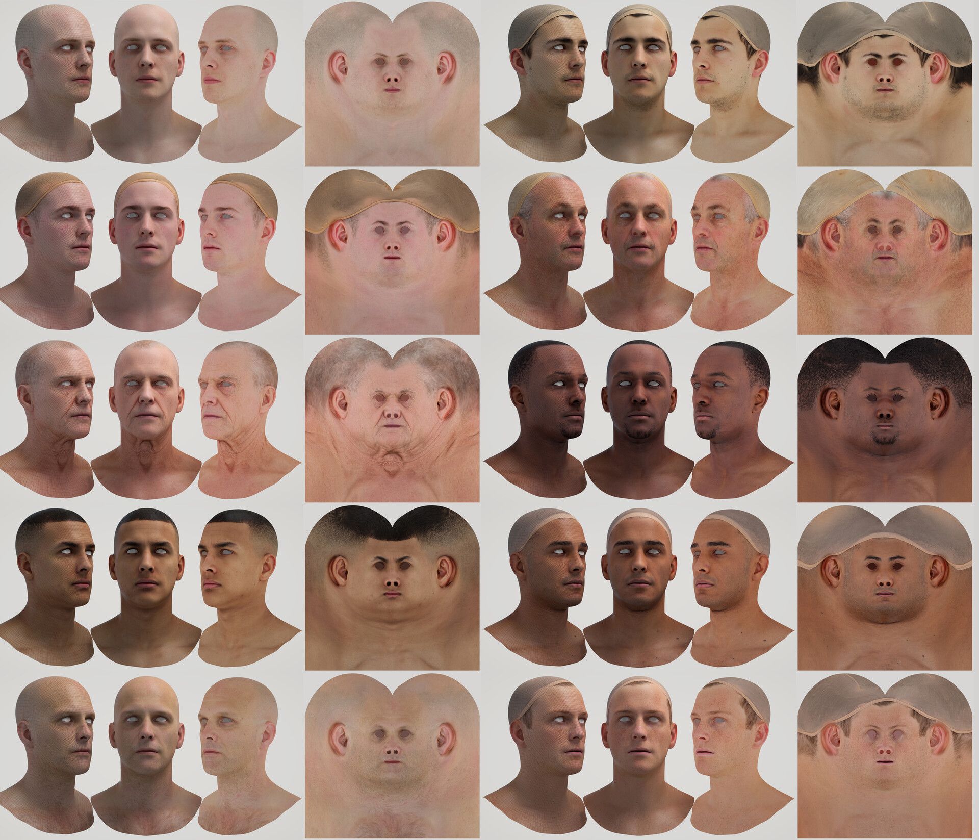 Multi Texture Base Mesh, 3D Scan Store