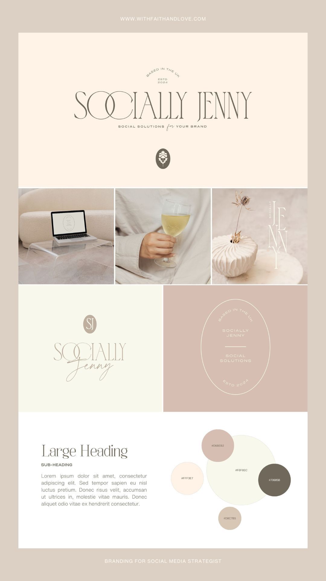 Isla Semi-Custom Brand Kit for SMMs and Social Media Managers | Modern and Elegant Logo Design
