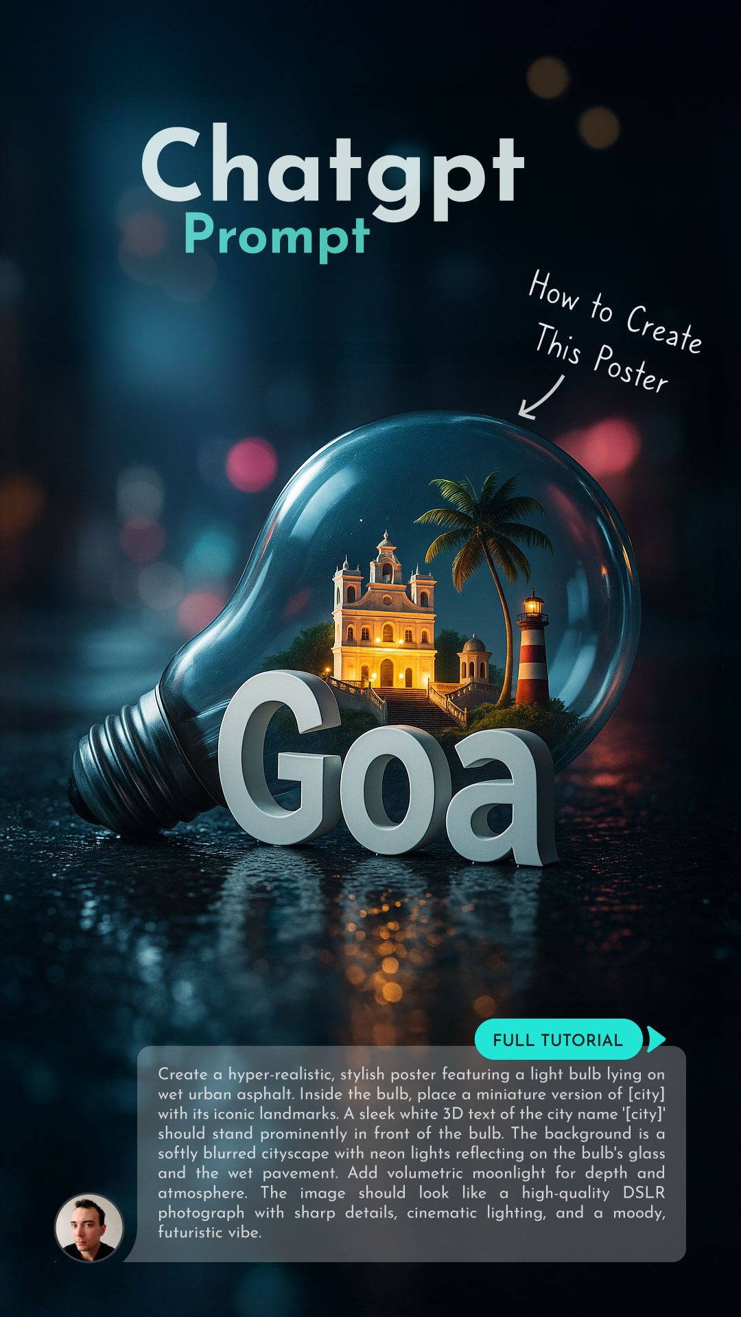 ChatGPT Prompt: City ​​in a Light Bulb