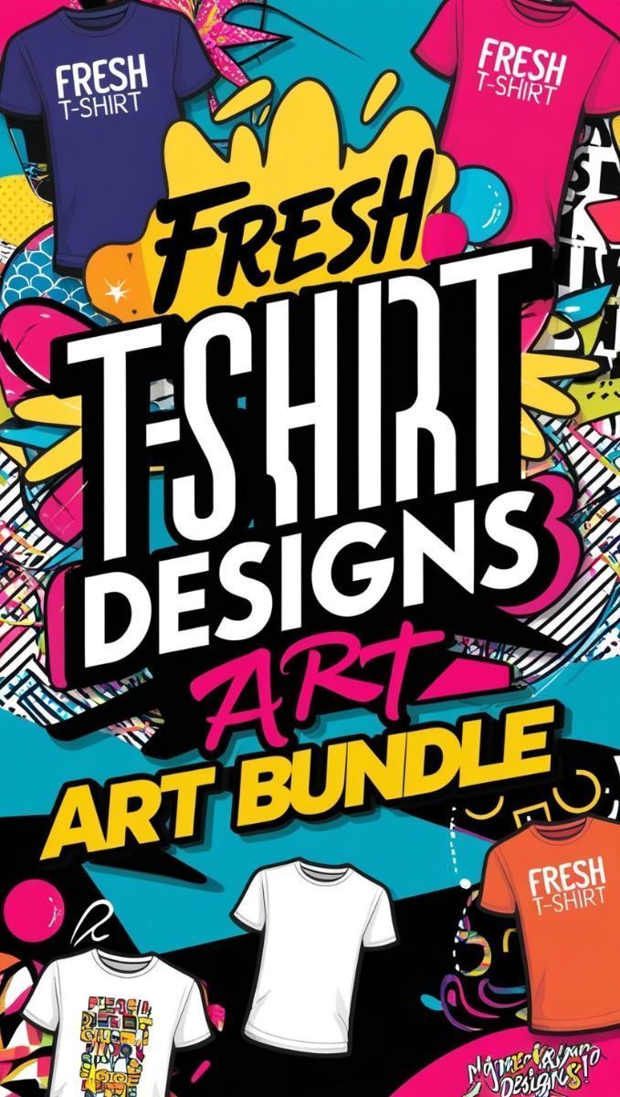 T-Shirt Designs Art Bundle – Make Your Tees Pop!