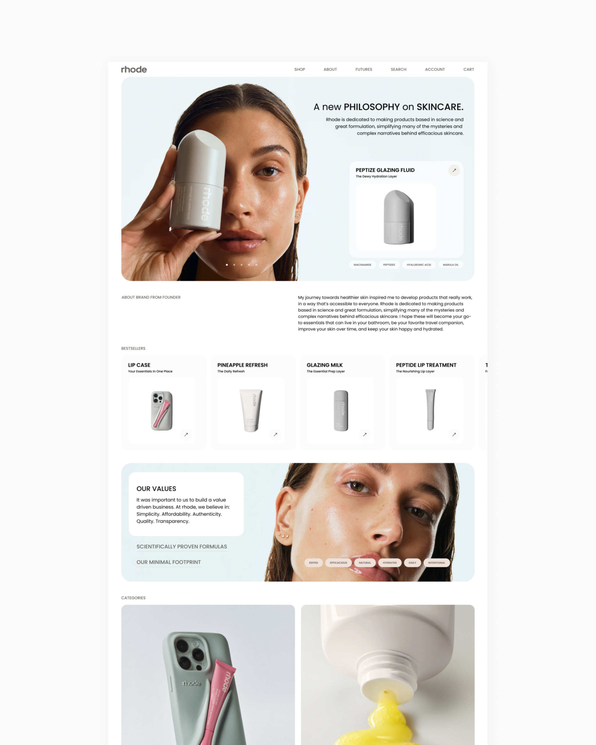 Ecommerce Beauty Brand – Skincare Rebrand Idea