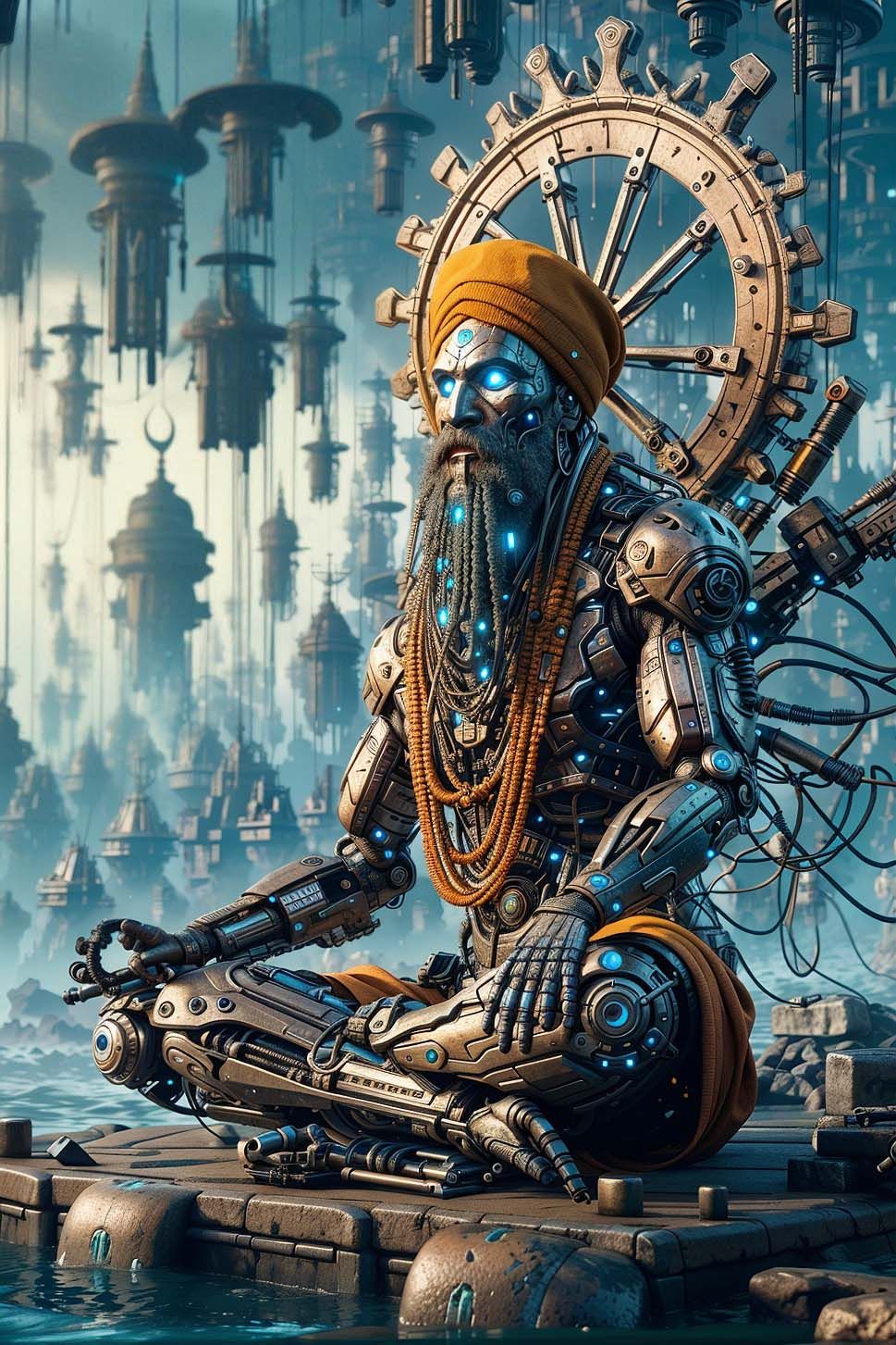 Cybernetic Monk – Spiritual Enlightenment in a Futuristic World