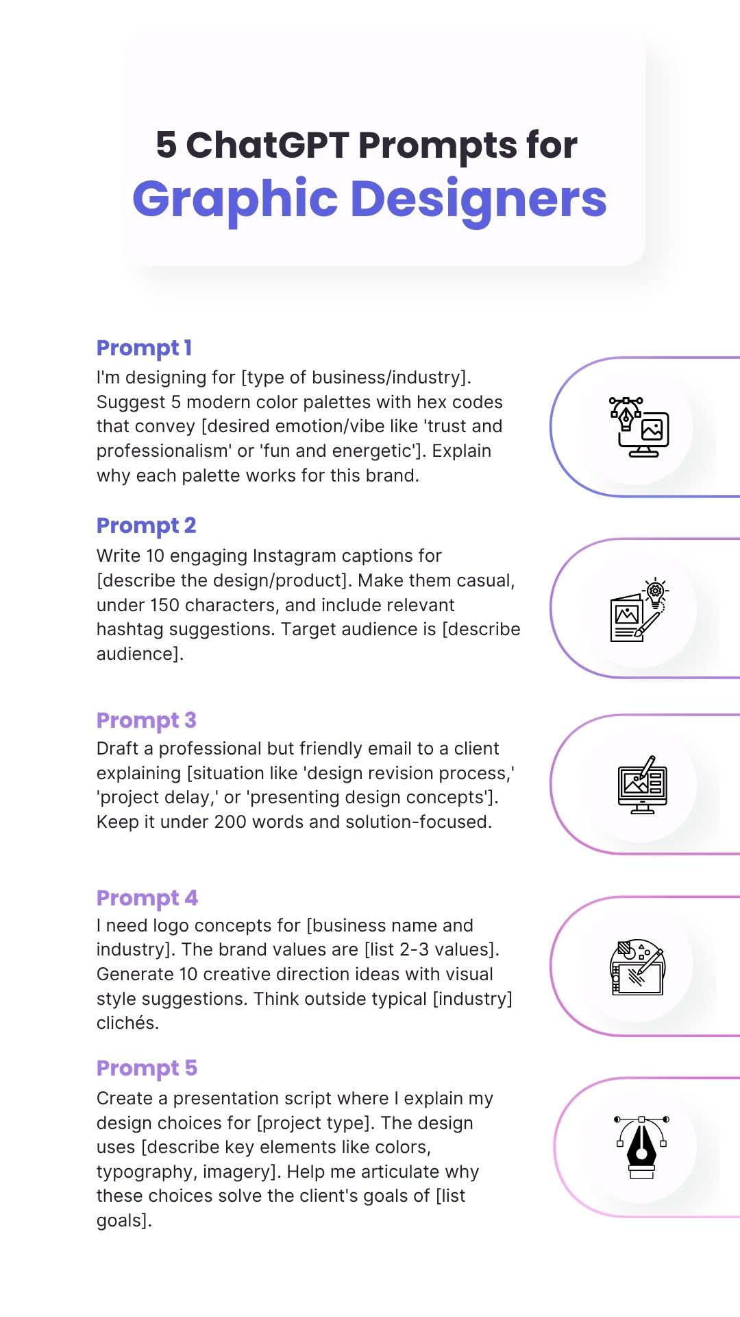 5 ChatGPT Prompts Every Graphic Designer Needs in 2025