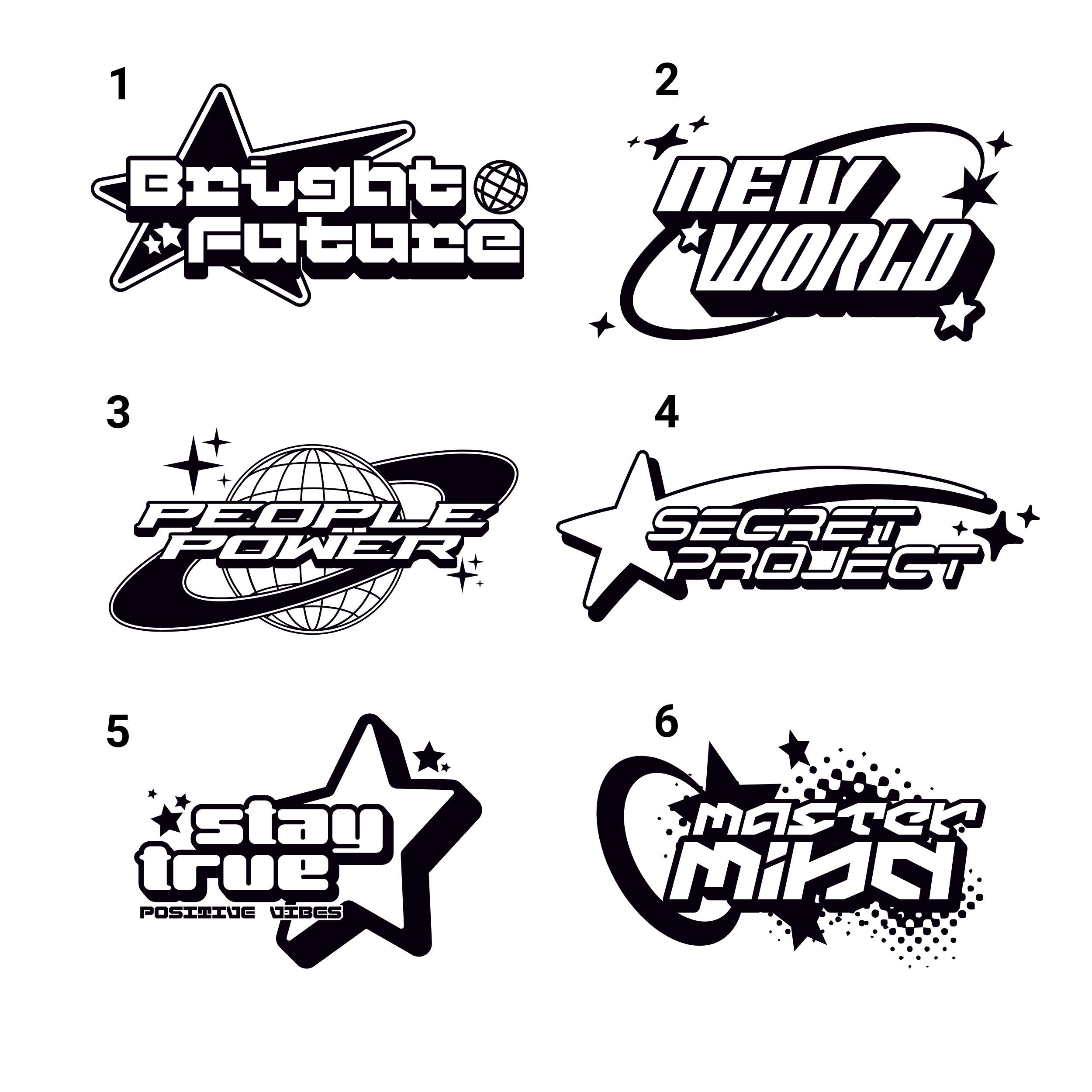 Logos streetwear monochromes, personnalisation de l’an 2000, création de logo des années 2000, logo minimal