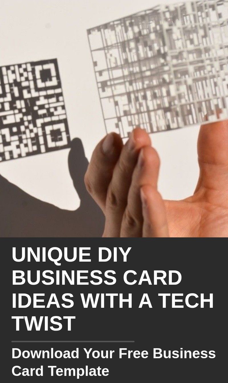 Unique DIY Business Card Ideas with a Tech Twist