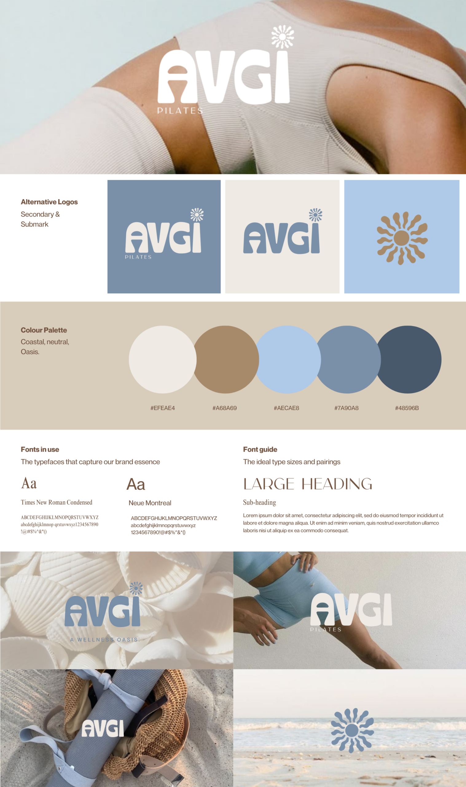 AVGI Pilates – A Coastal Inspired Brand Identity