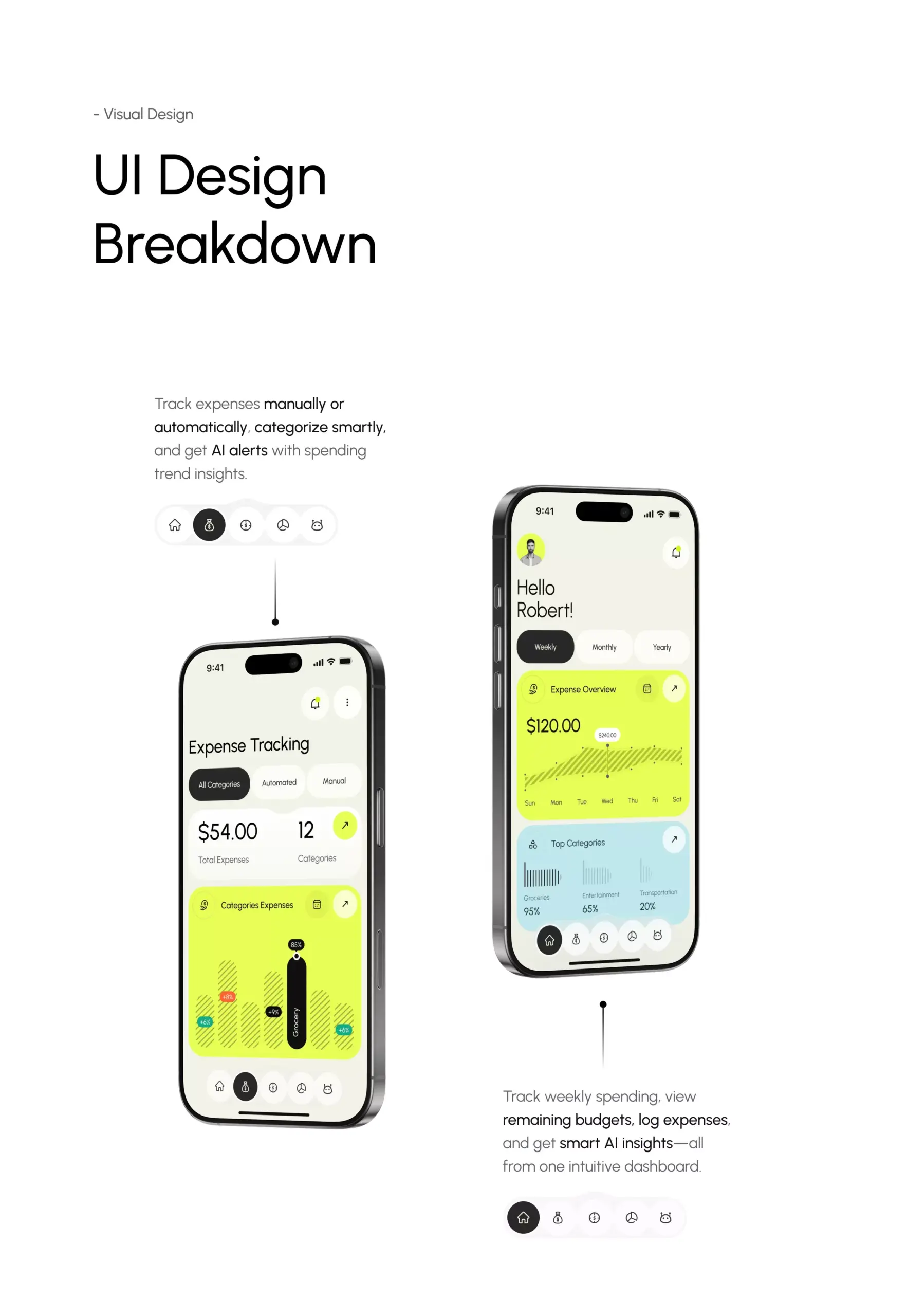 FInly | AI Powered Fintech App | UI UX | Potential