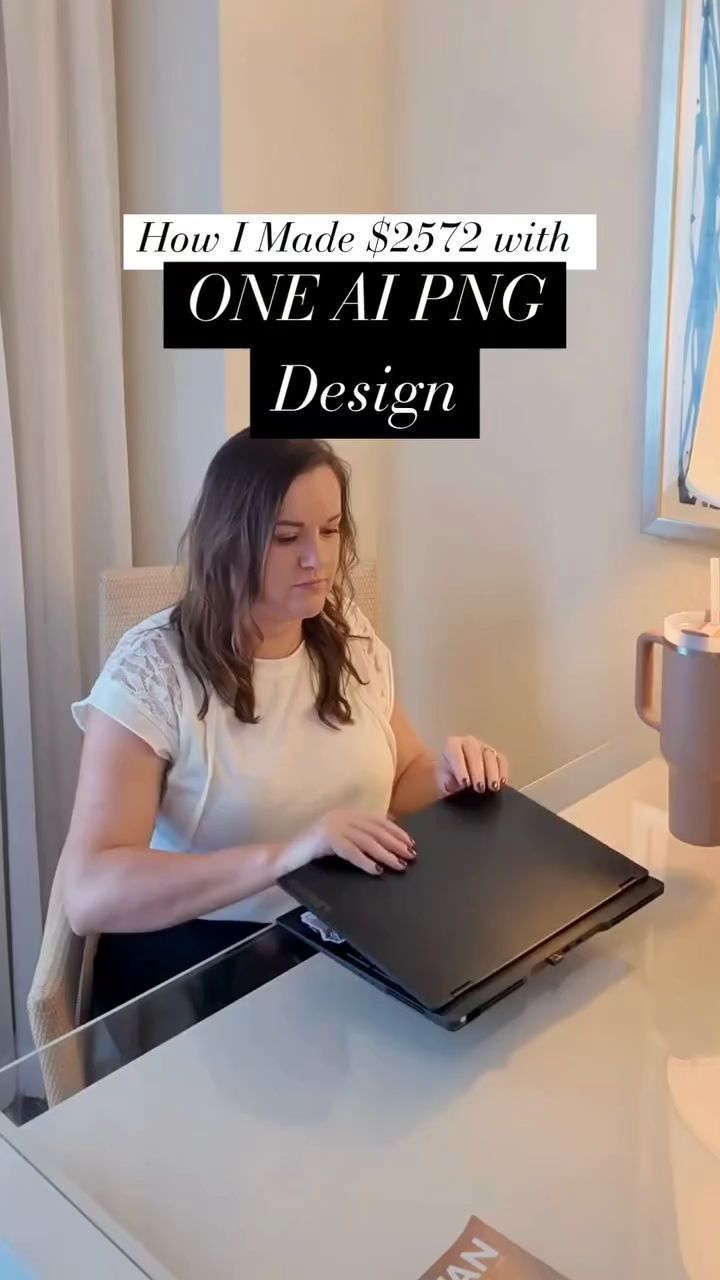 How One 2-Minute AI PNG Design Made Me 00 (and Keeps Selling!) 💸✨ #EtsySuccess