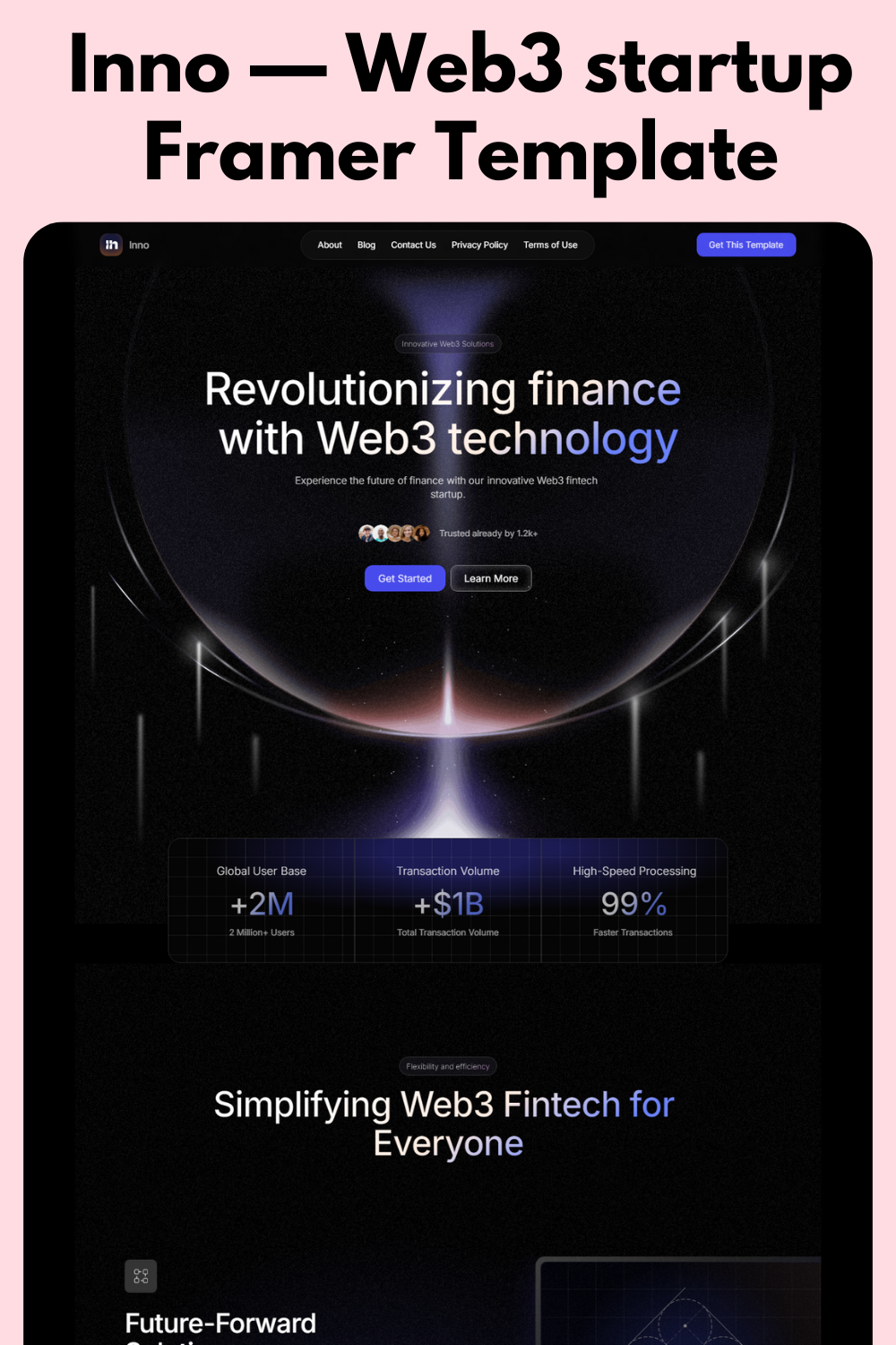 Inno – Web3 Startup Framer Template | Fintech & Blockchain UI