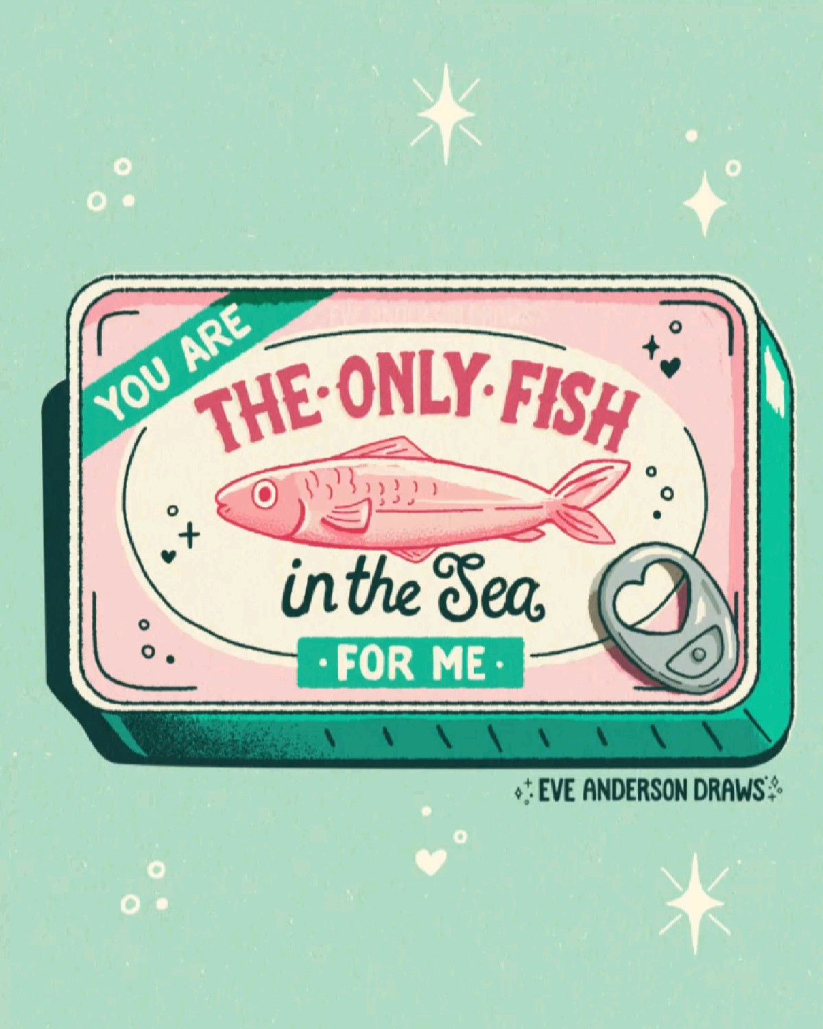 Sardines greetings card